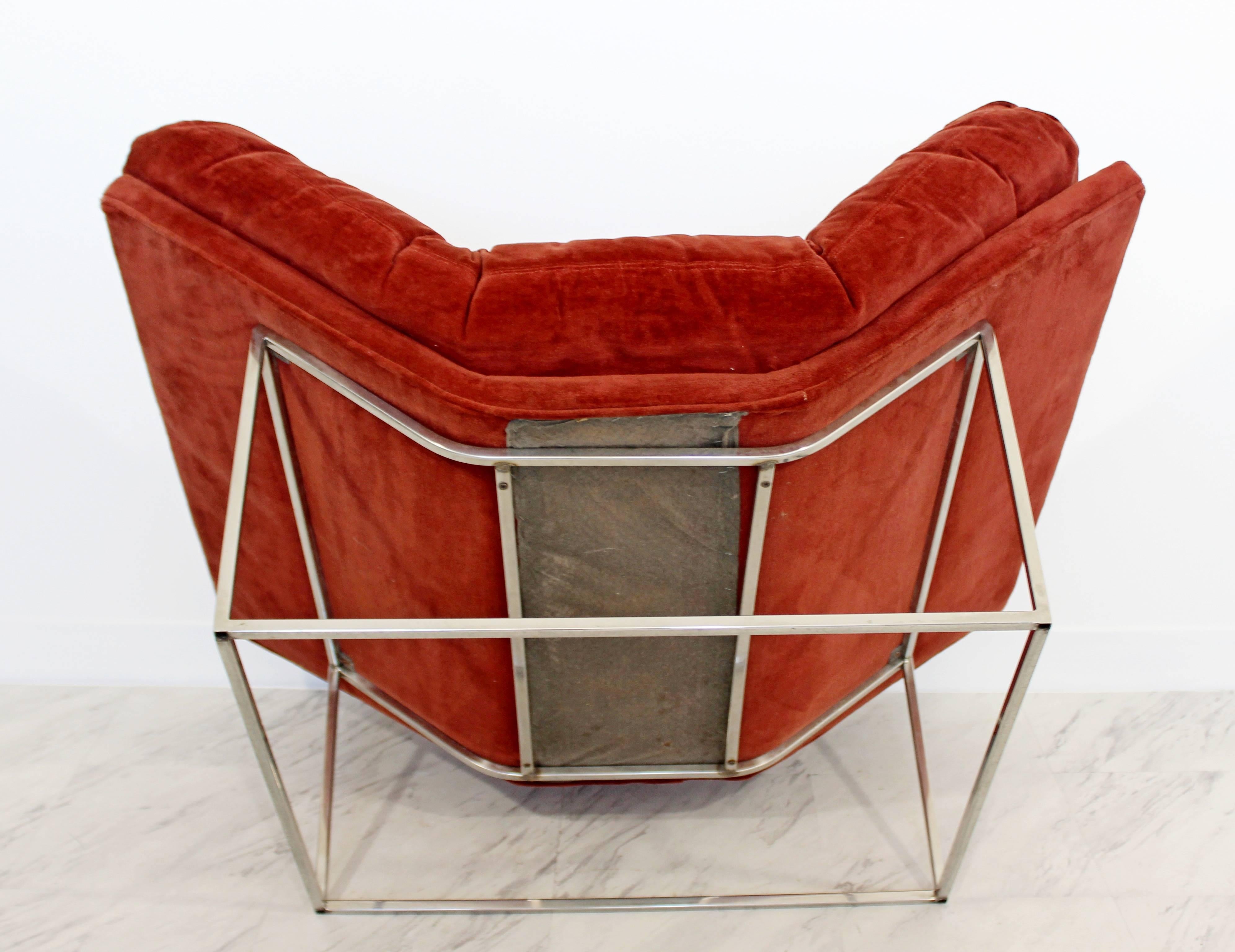 Mid-Century Modern Rare Milo Baughman Floating Chrome Lounge Chair, 1960s 3