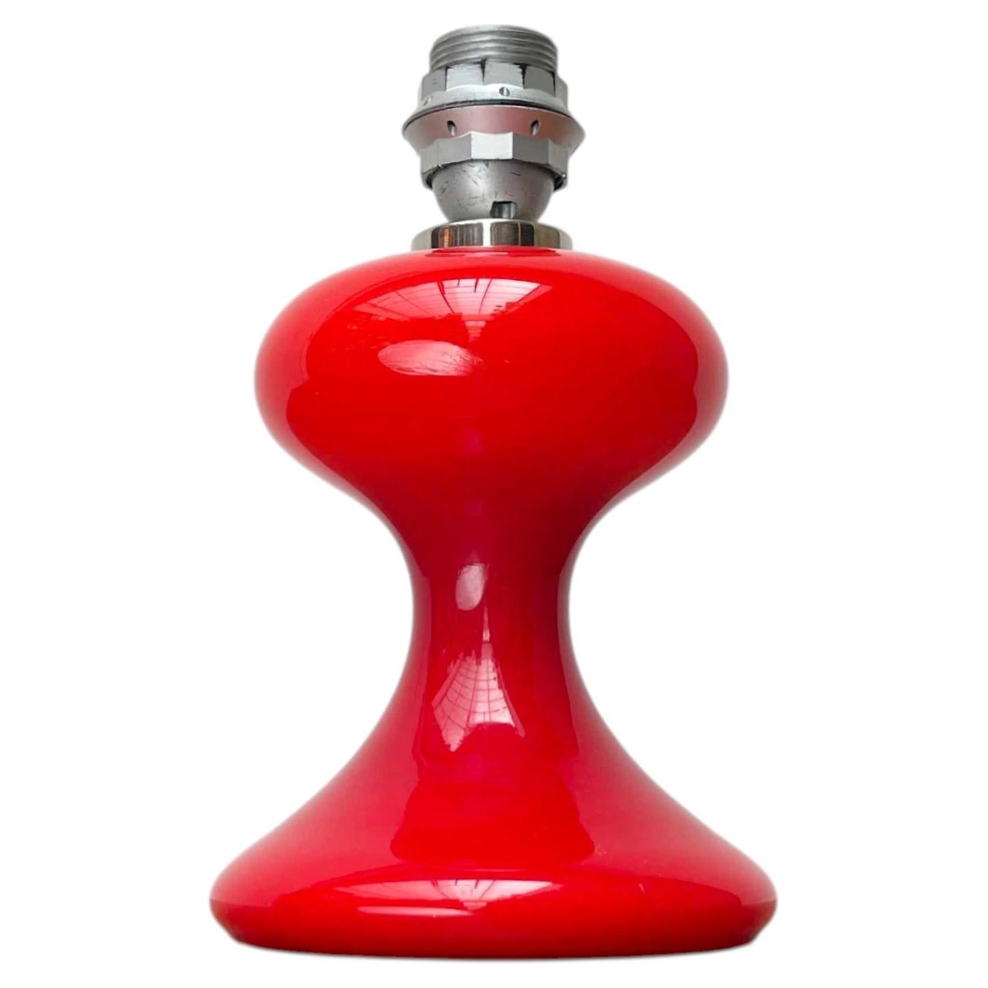 Mid-Century Modern Rare Red ML1 Glass Table Lamp Ingo Maurer M-Design, 1960s For Sale