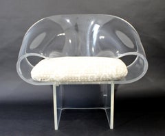 Mid-Century Modern Rare Robert Van Horn Lucite Ribbon Club Lounge Armchair