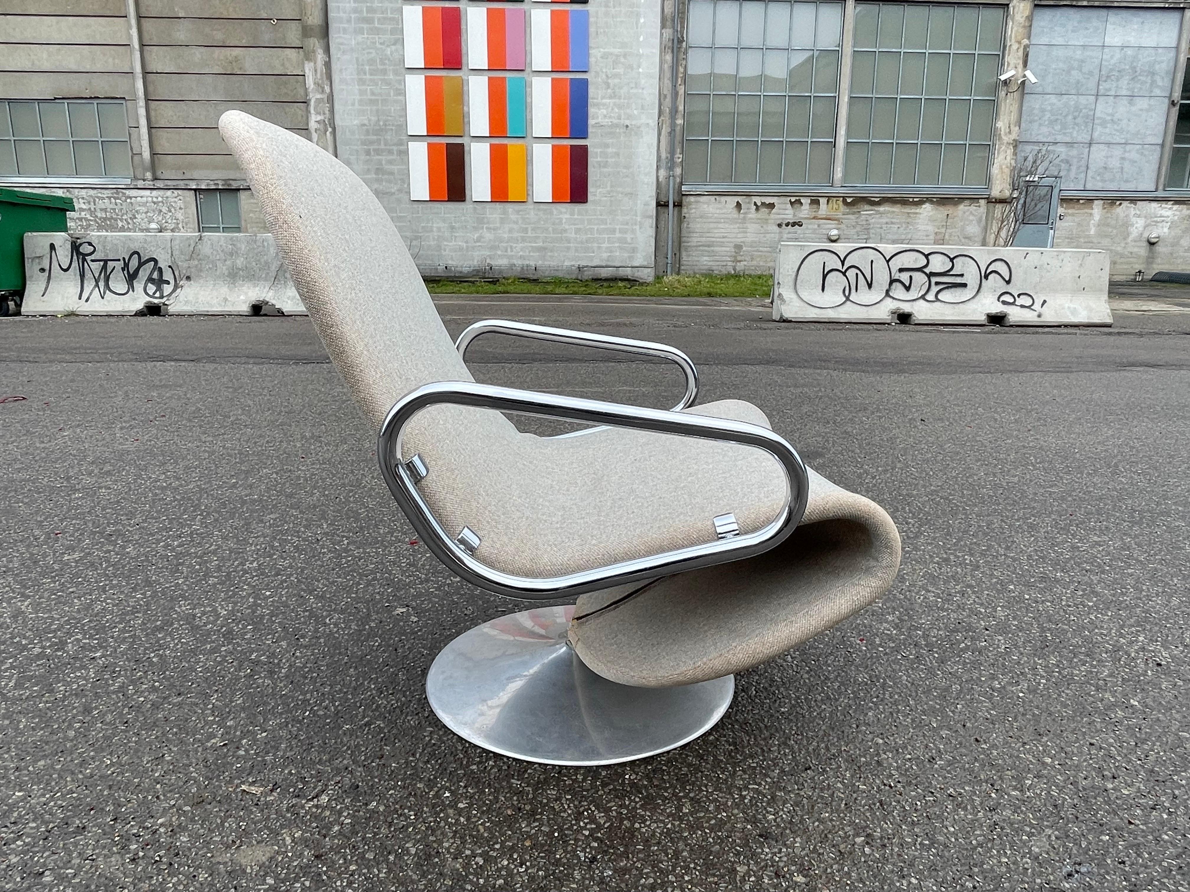 Seltener Verner Panton-Stuhl, Moderne der Mitte des Jahrhunderts  (Stahl) im Angebot