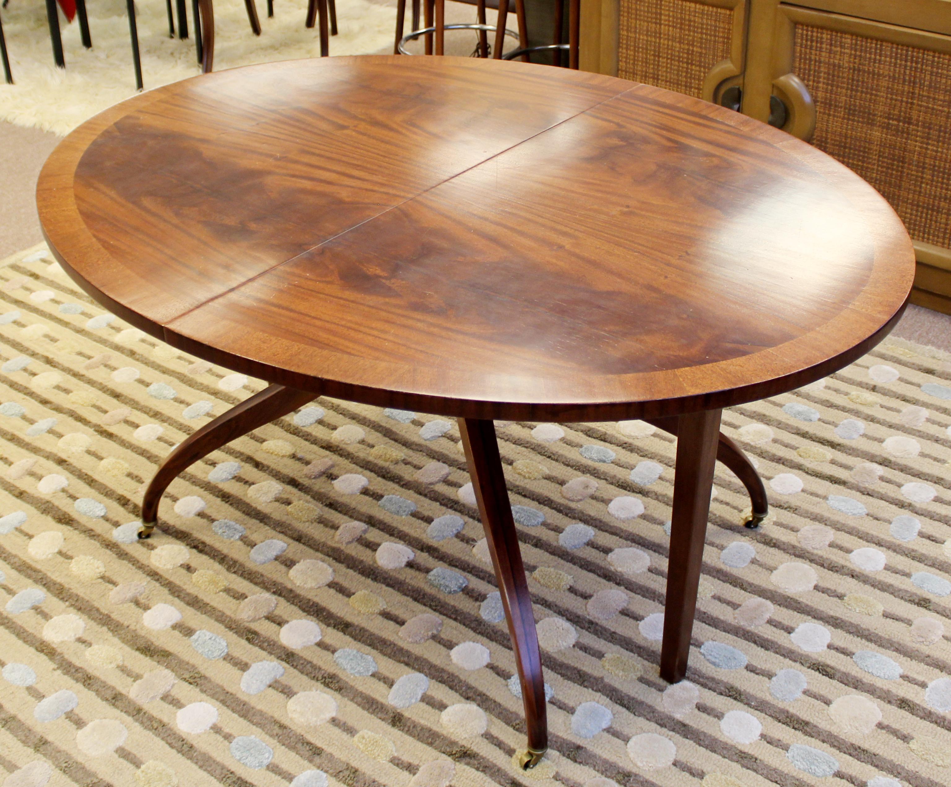 Mid-Century Modern Rare Wormley for Dunbar Drop Leaf Wood Oval Dining Table 4