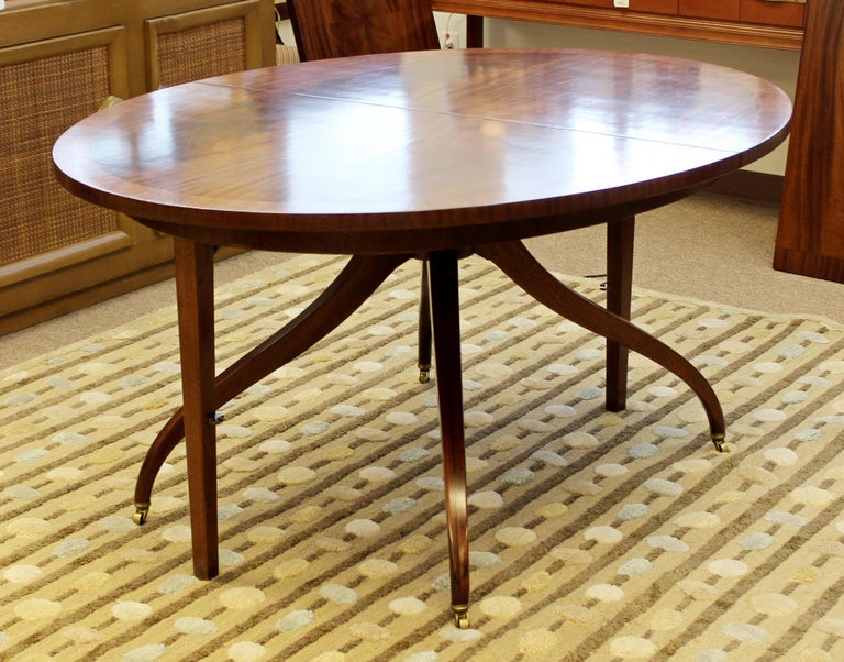 MidCentury Modern Rare Wormley for Dunbar Drop Leaf Wood Oval Dining