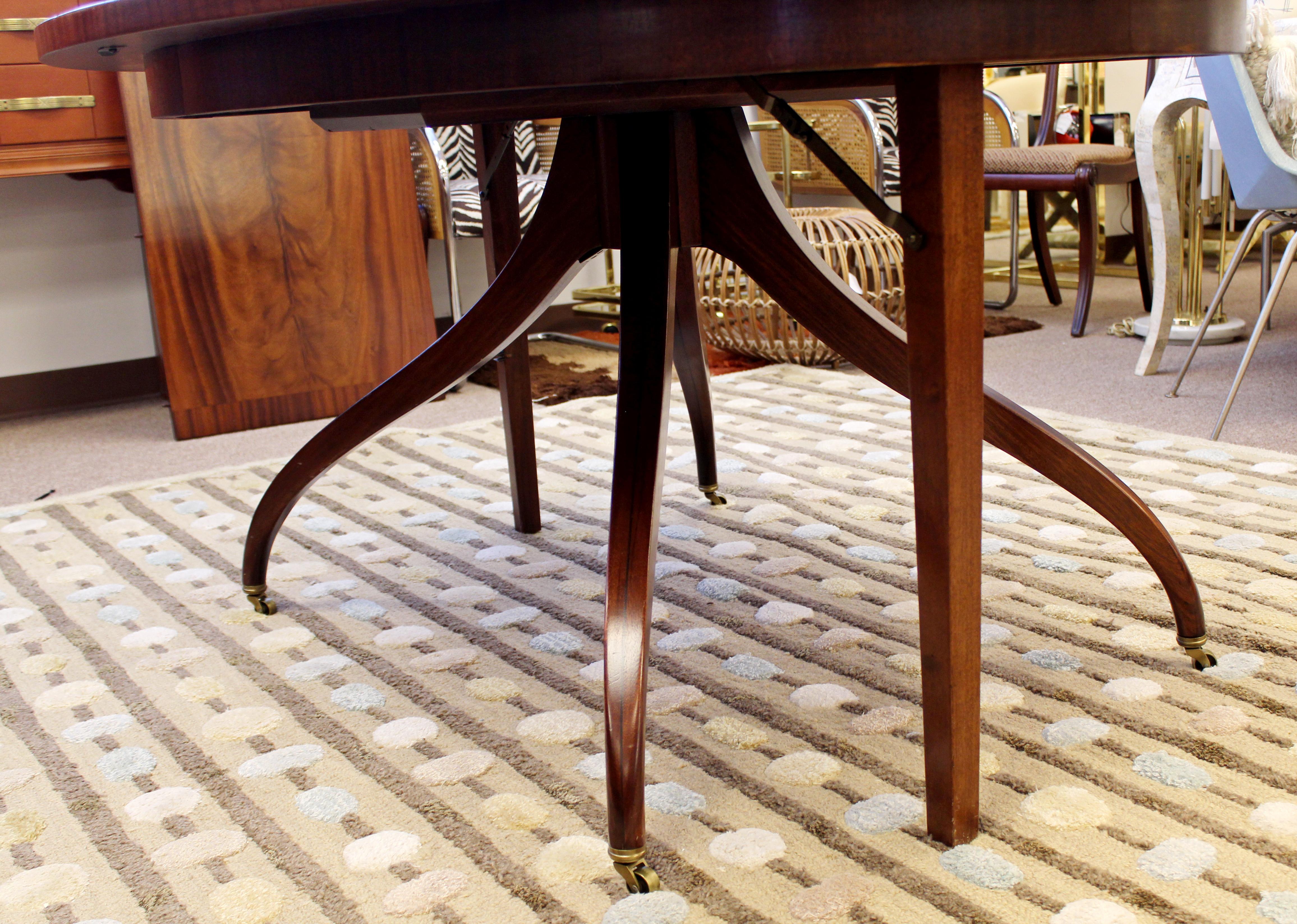 Mid-Century Modern Rare Wormley for Dunbar Drop Leaf Wood Oval Dining Table 7