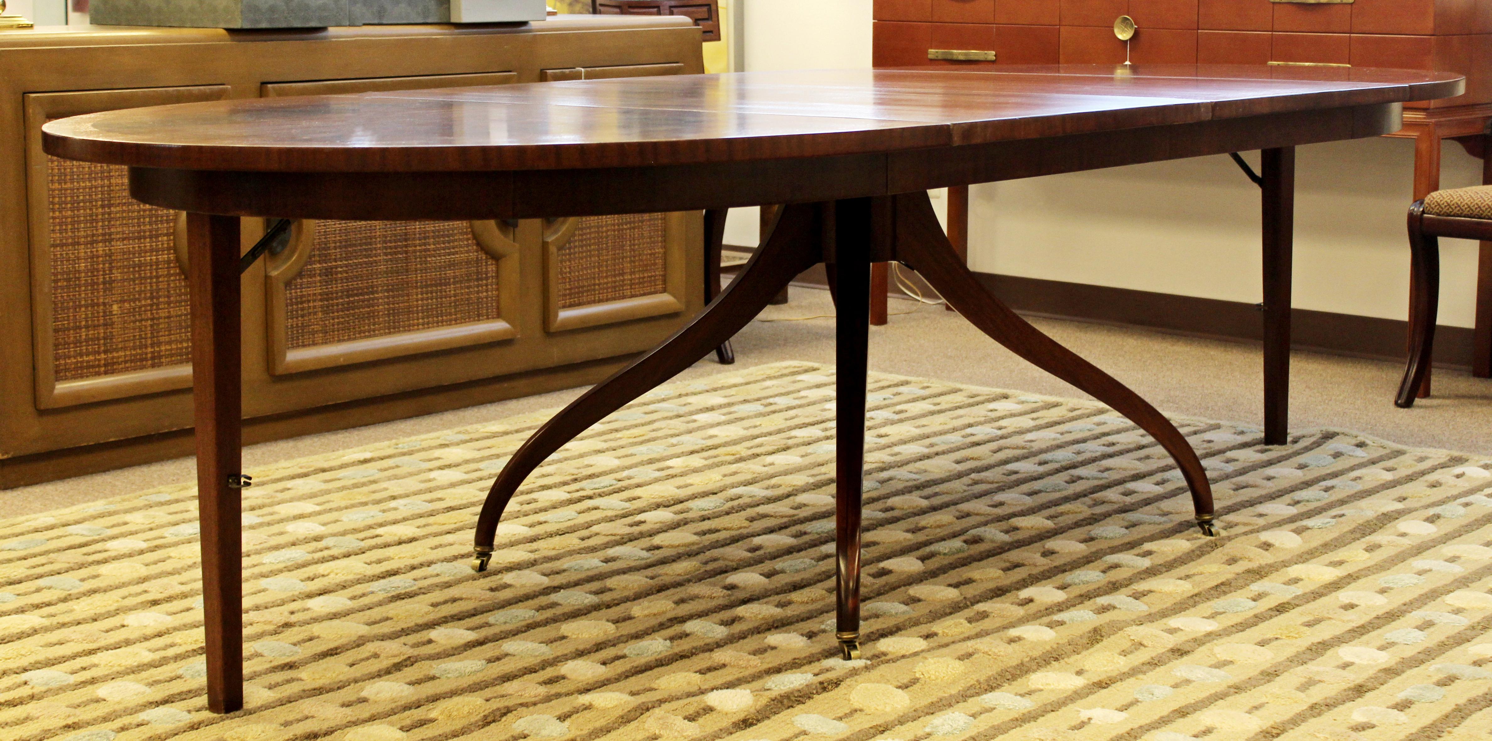 Mid-20th Century Mid-Century Modern Rare Wormley for Dunbar Drop Leaf Wood Oval Dining Table