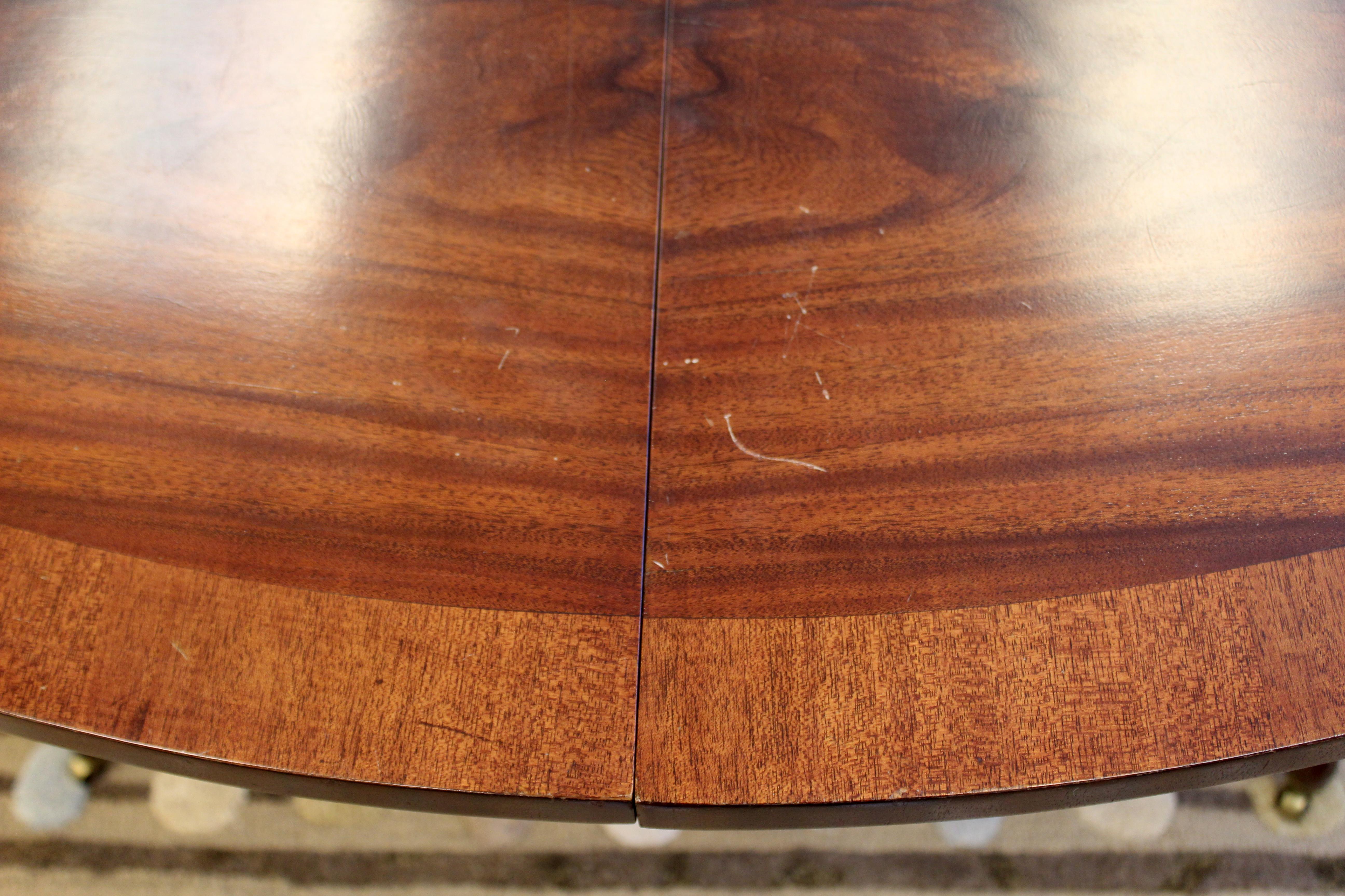 Mid-Century Modern Rare Wormley for Dunbar Drop Leaf Wood Oval Dining Table 2