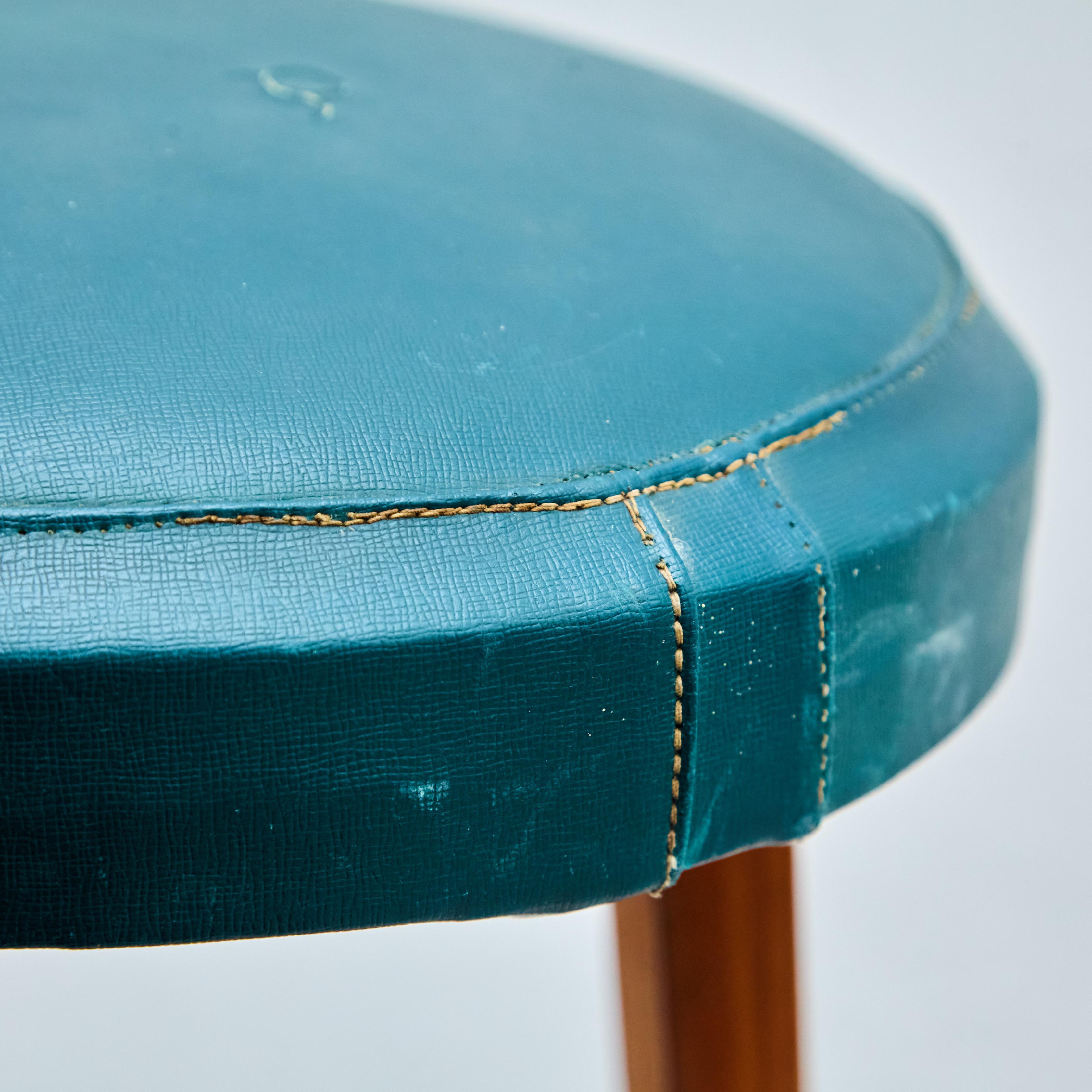 Mid-Century Modern Rationalist Wood High Stool, circa 1950 For Sale 3