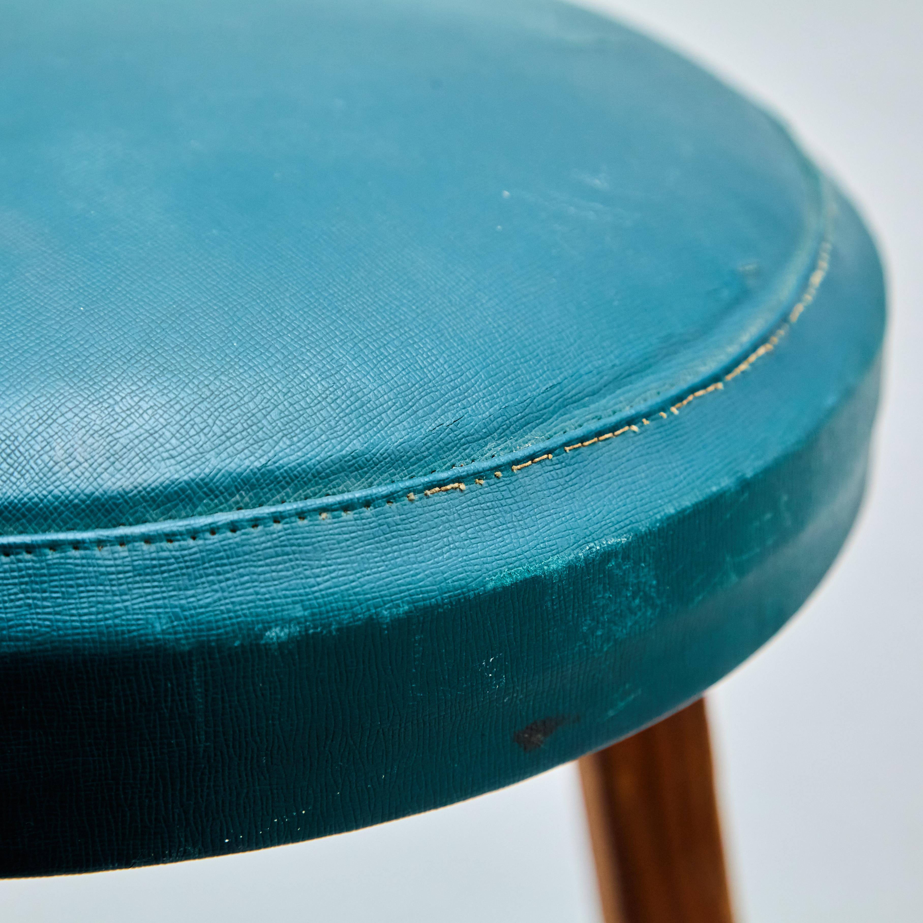 Mid-Century Modern Rationalist Wood High Stool, circa 1950 For Sale 4