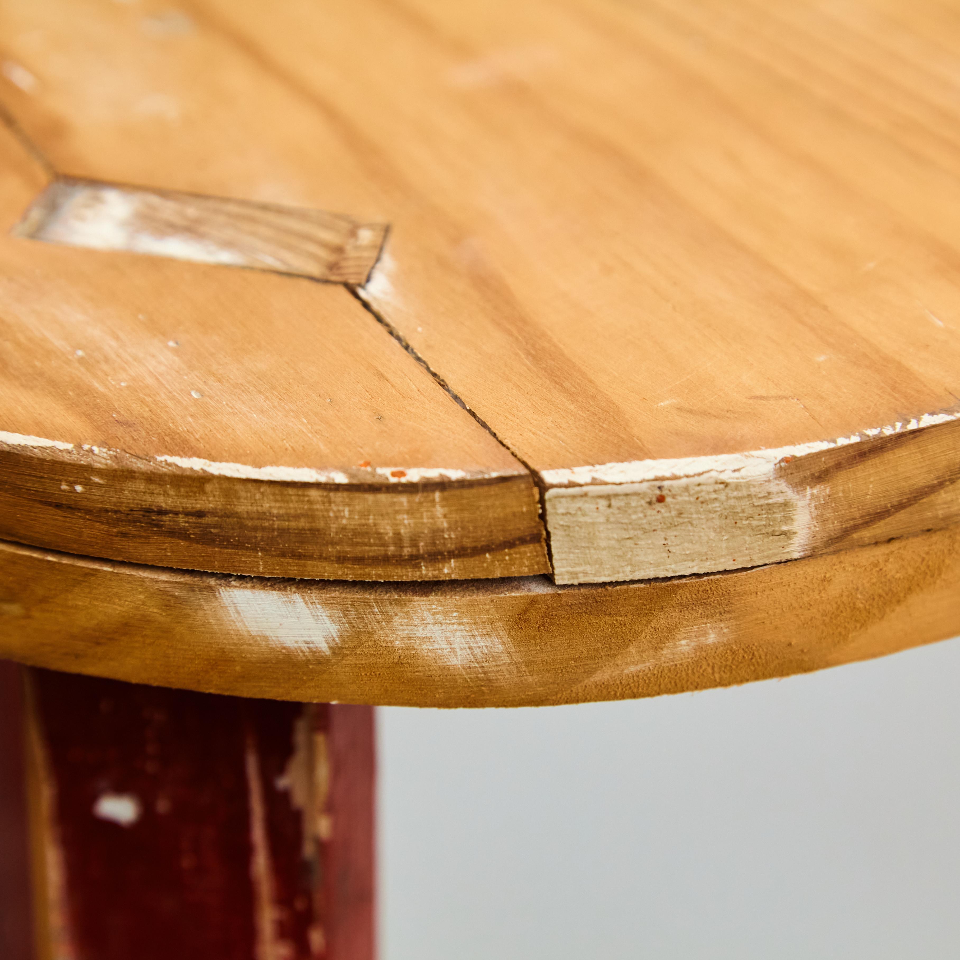 Mid-Century Modern Rationalist Wood High Stool, circa 1950 For Sale 4