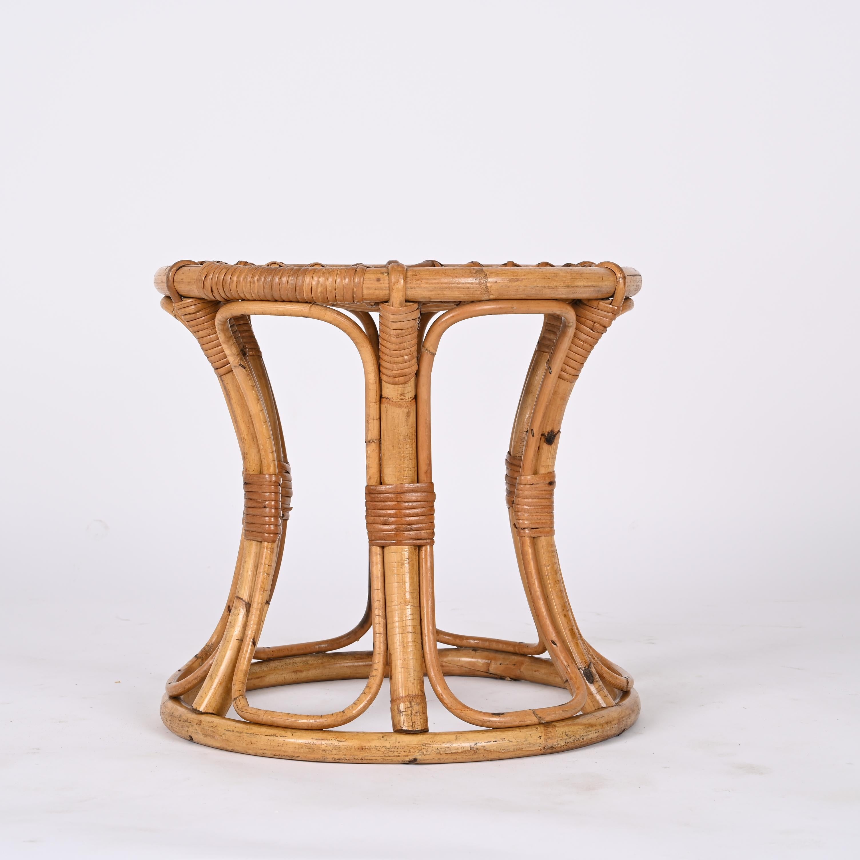 20ième siècle Tabouret rond italien moderne du milieu du siècle dernier, années 1960 en vente