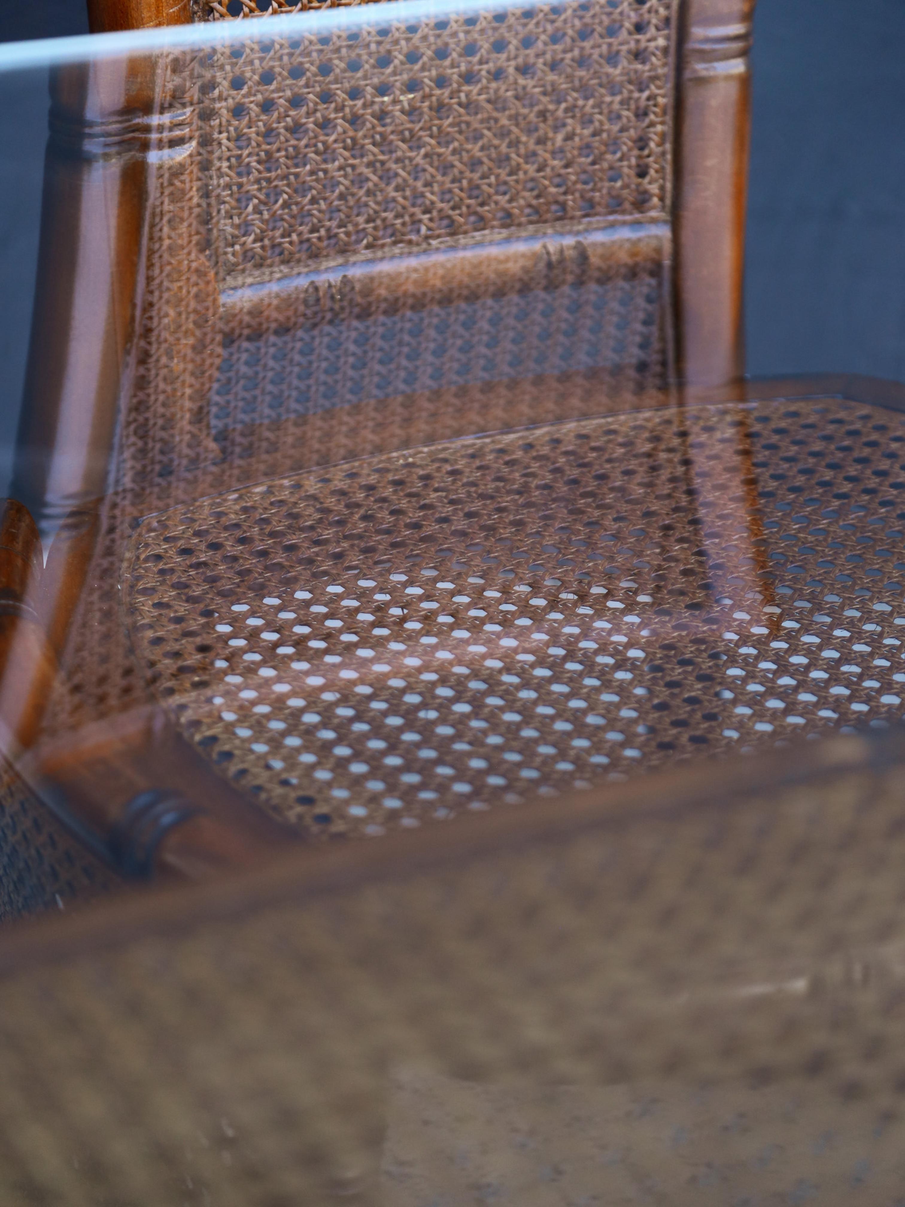 Mid-century Modern Rattan and Wood Dining Set by Marzio Cecchi for Studio Most For Sale 10