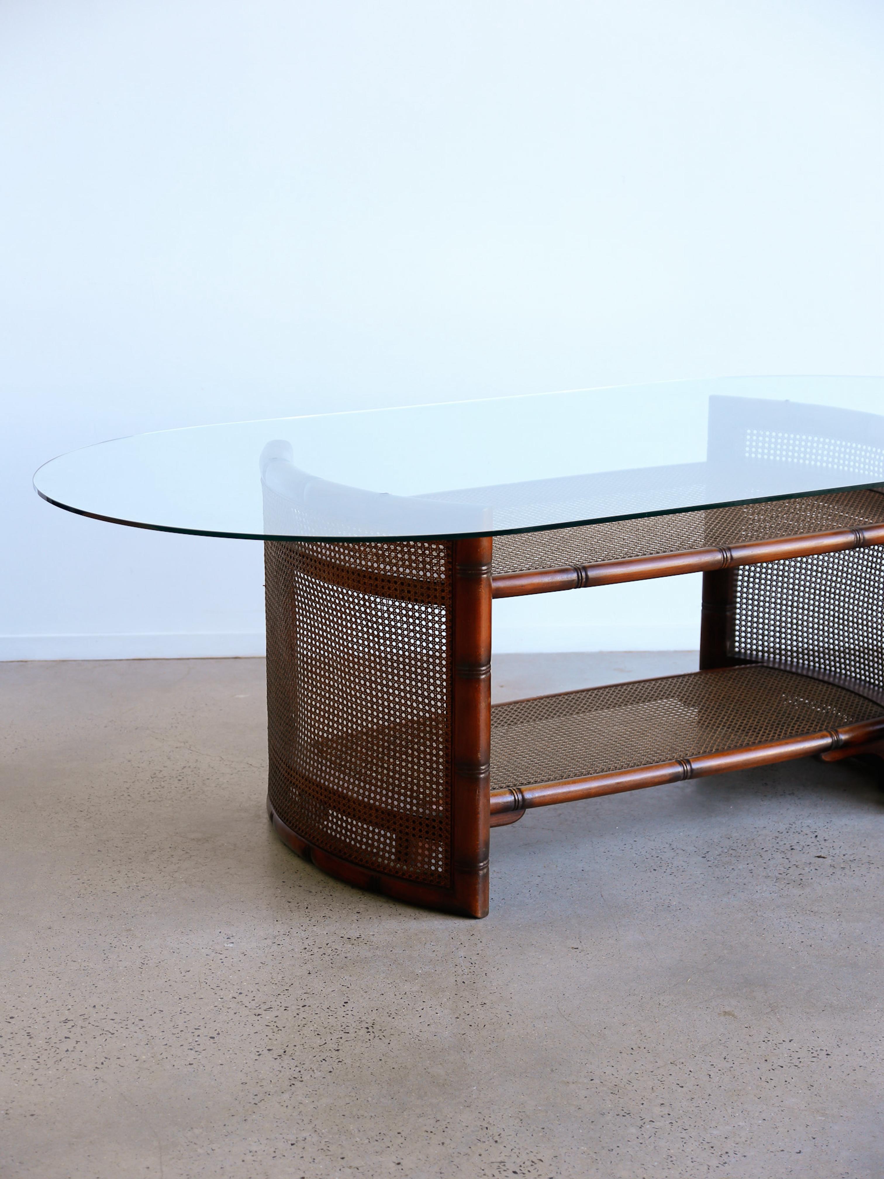 Mid-century Modern Rattan and Wood Dining Set by Marzio Cecchi for Studio Most For Sale 12
