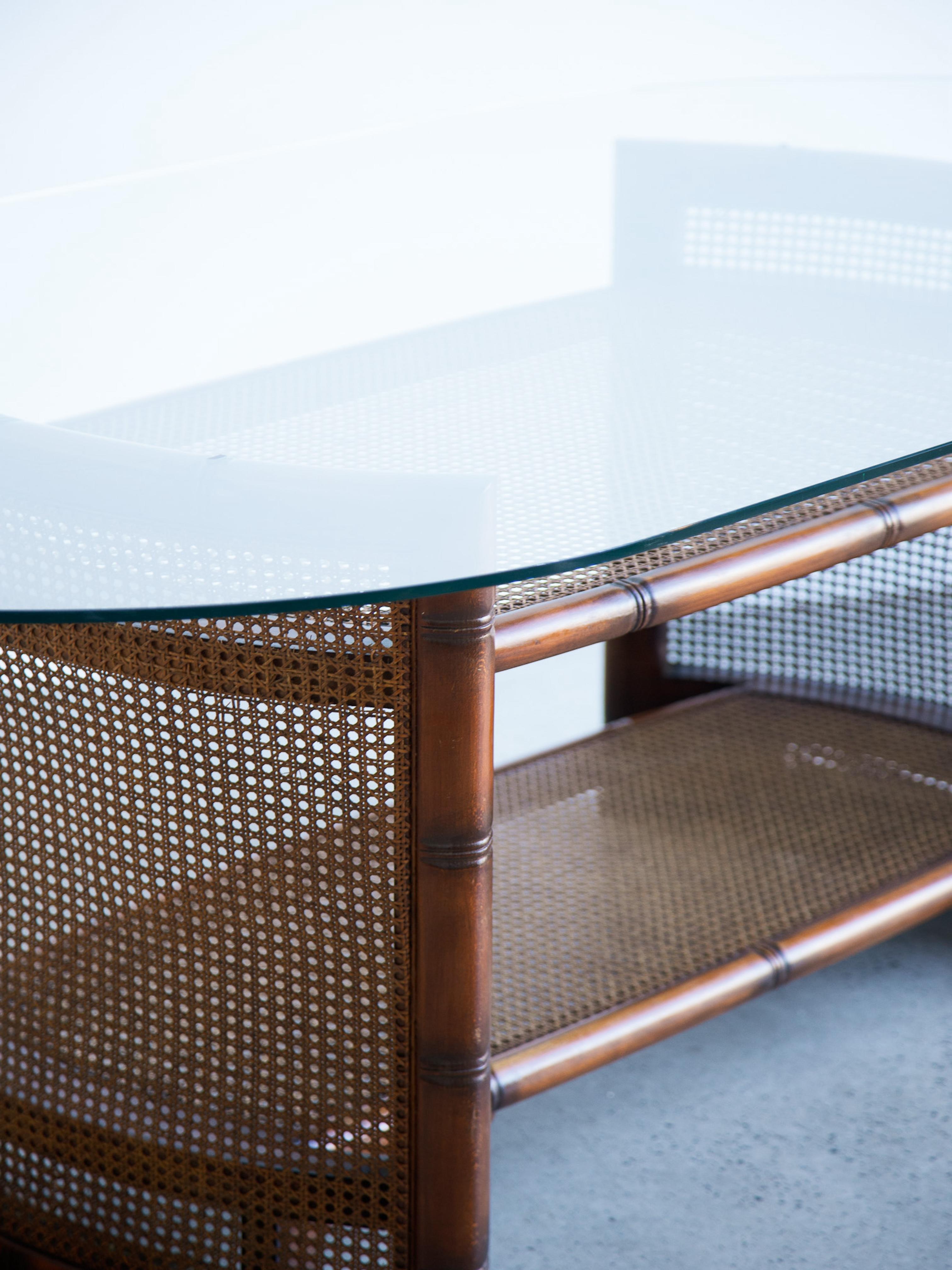 Mid-century Modern Rattan and Wood Dining Set by Marzio Cecchi for Studio Most For Sale 13