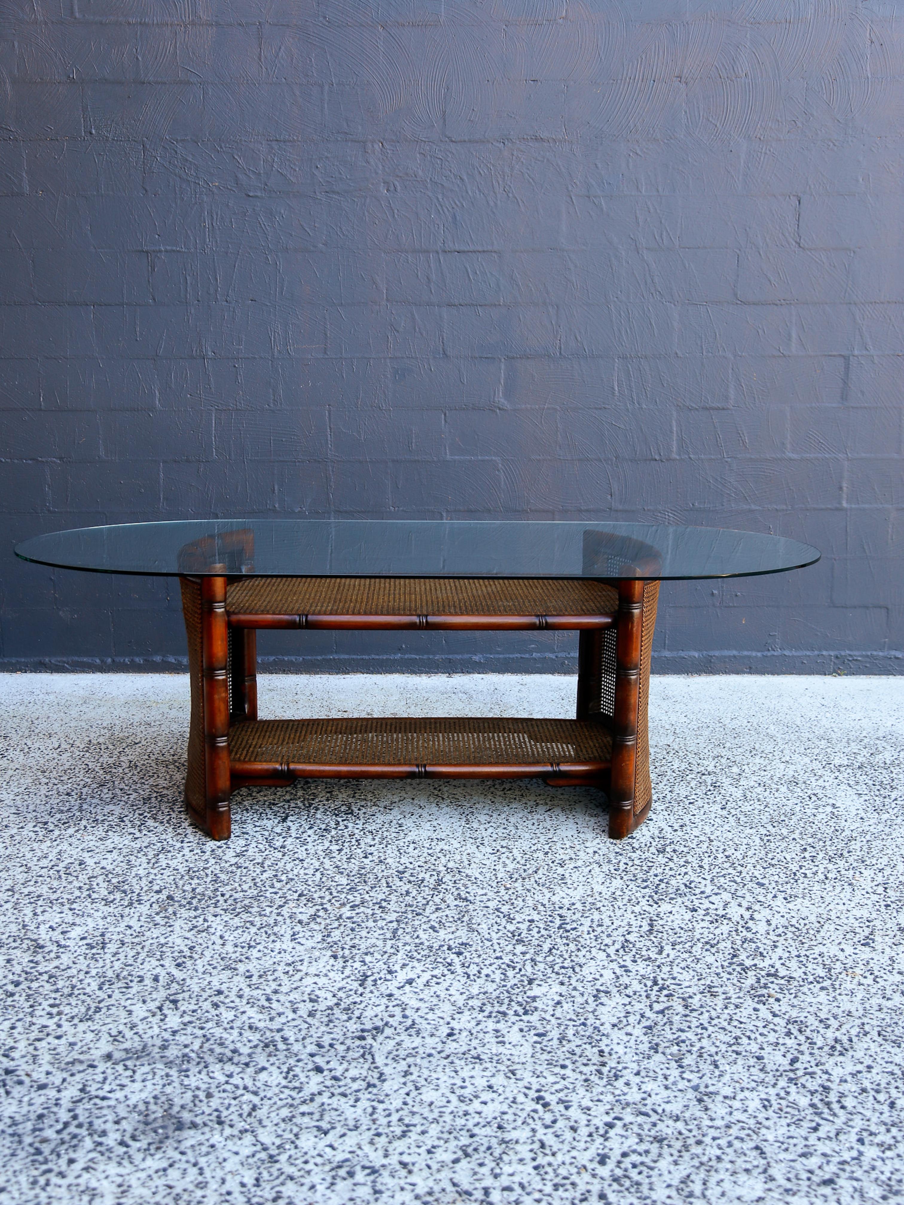 Mid-Century Modern Mid-century Modern Rattan and Wood Dining Set by Marzio Cecchi for Studio Most For Sale