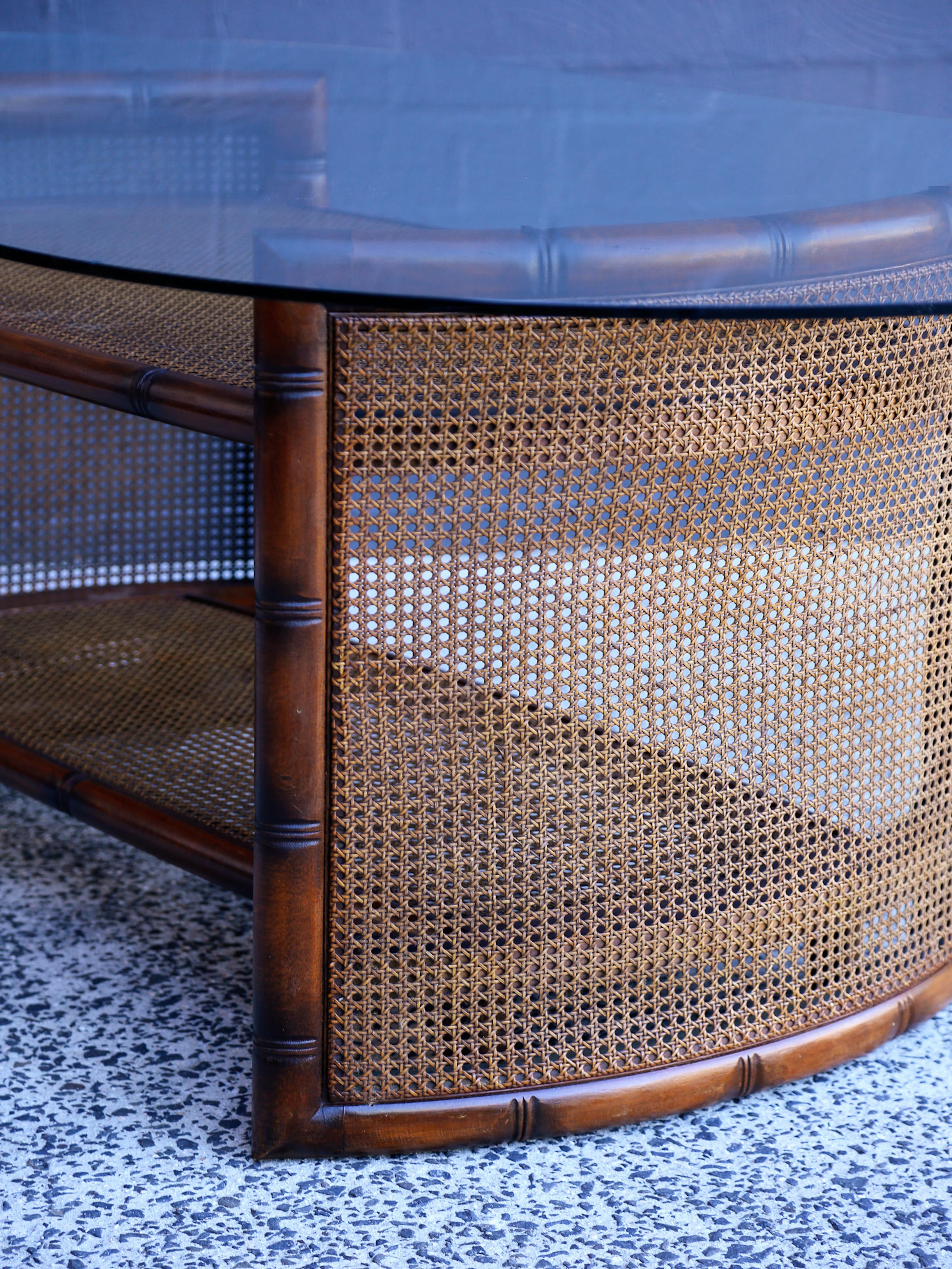 Mid-century Modern Rattan and Wood Dining Set by Marzio Cecchi for Studio Most For Sale 1