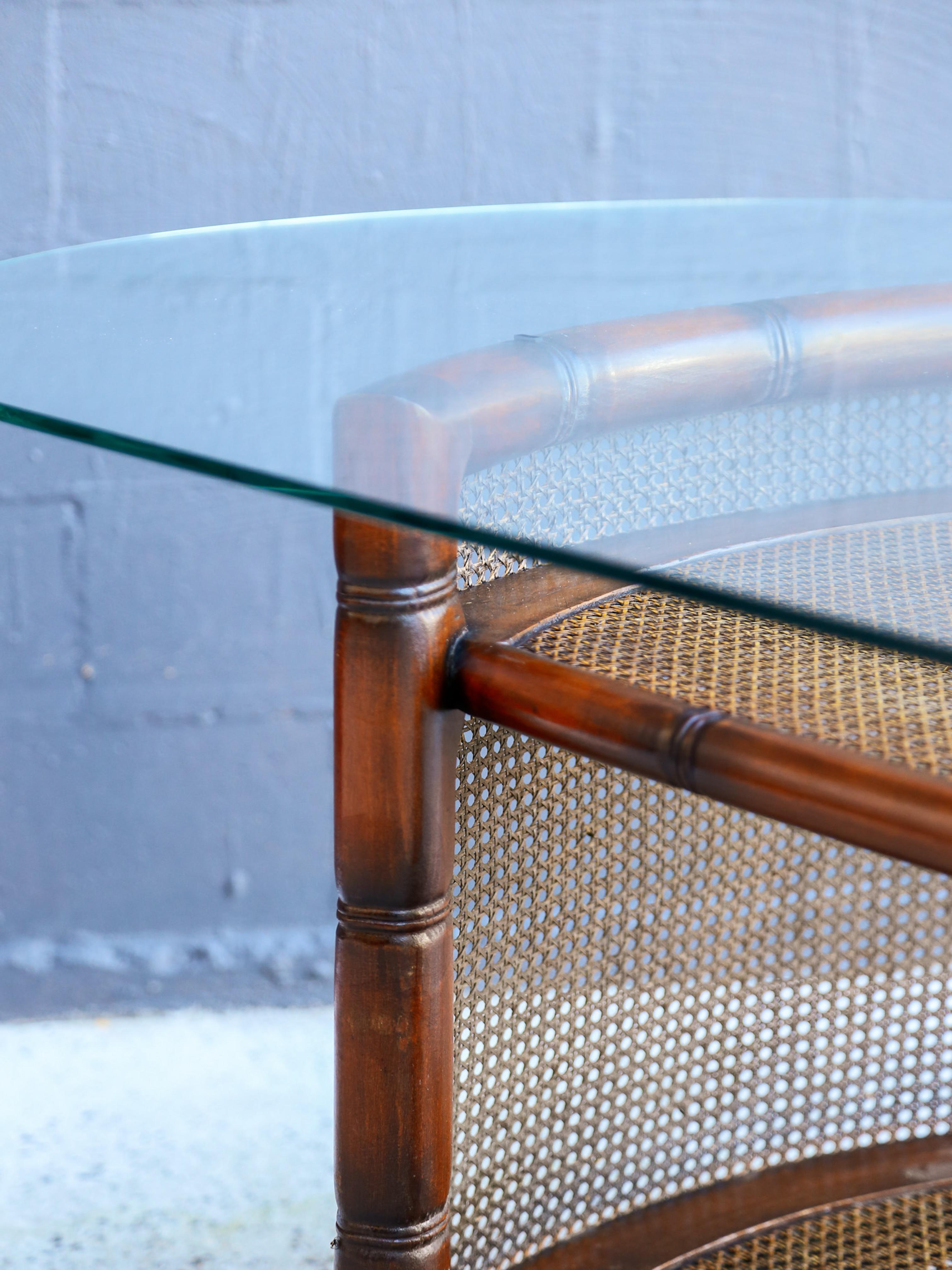 Mid-century Modern Rattan and Wood Dining Set by Marzio Cecchi for Studio Most For Sale 3