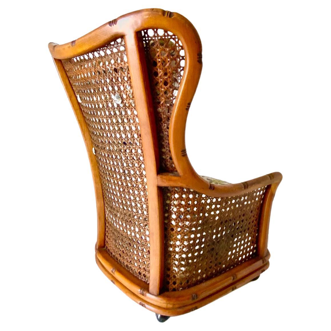 Moderne Rattan-Gartengarnitur aus der Mitte des Jahrhunderts, Giorgetti Roma, Italien 1970 im Angebot 1