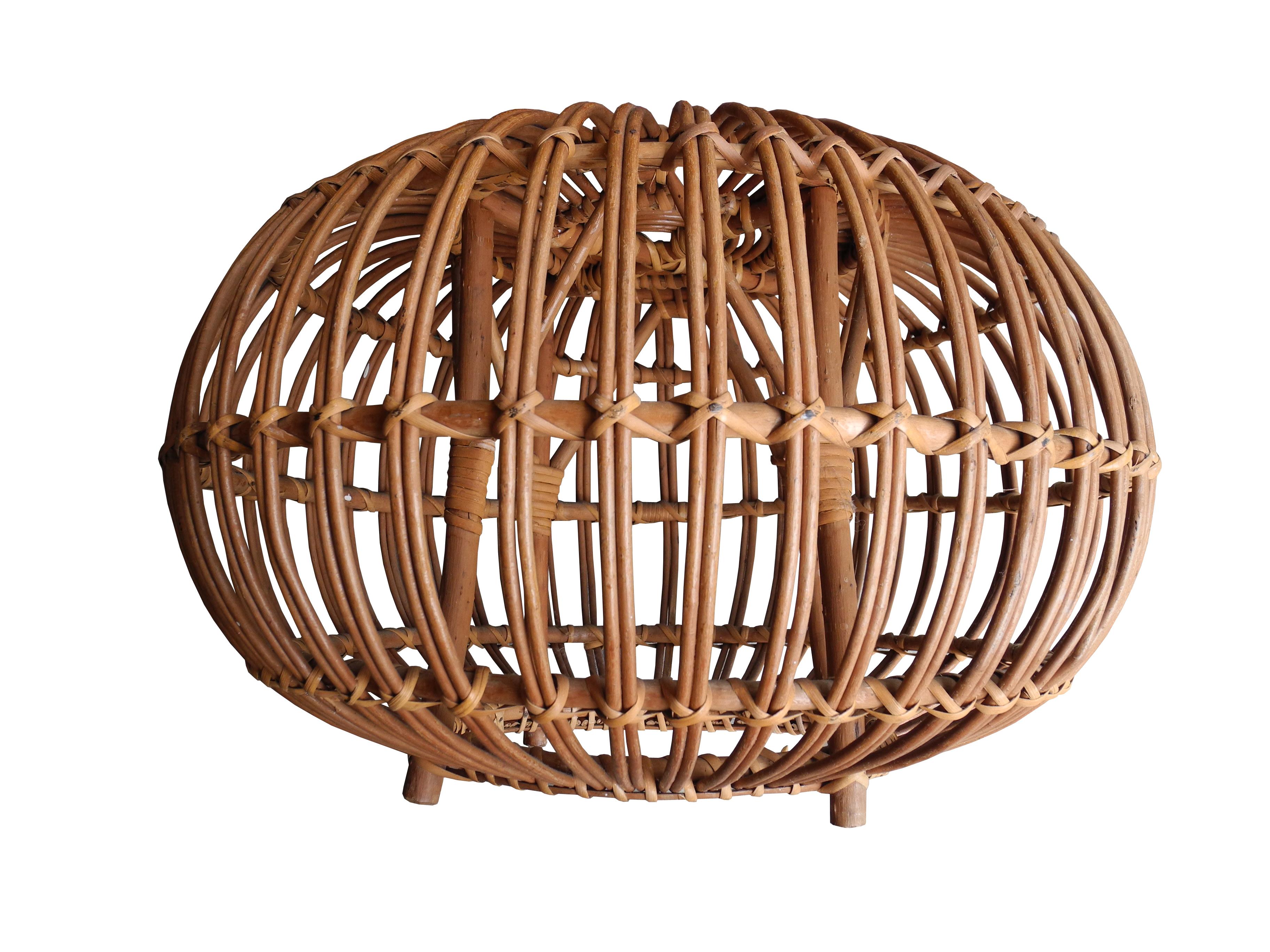 This Mid-20th century pouf was designed by Franco Albini.