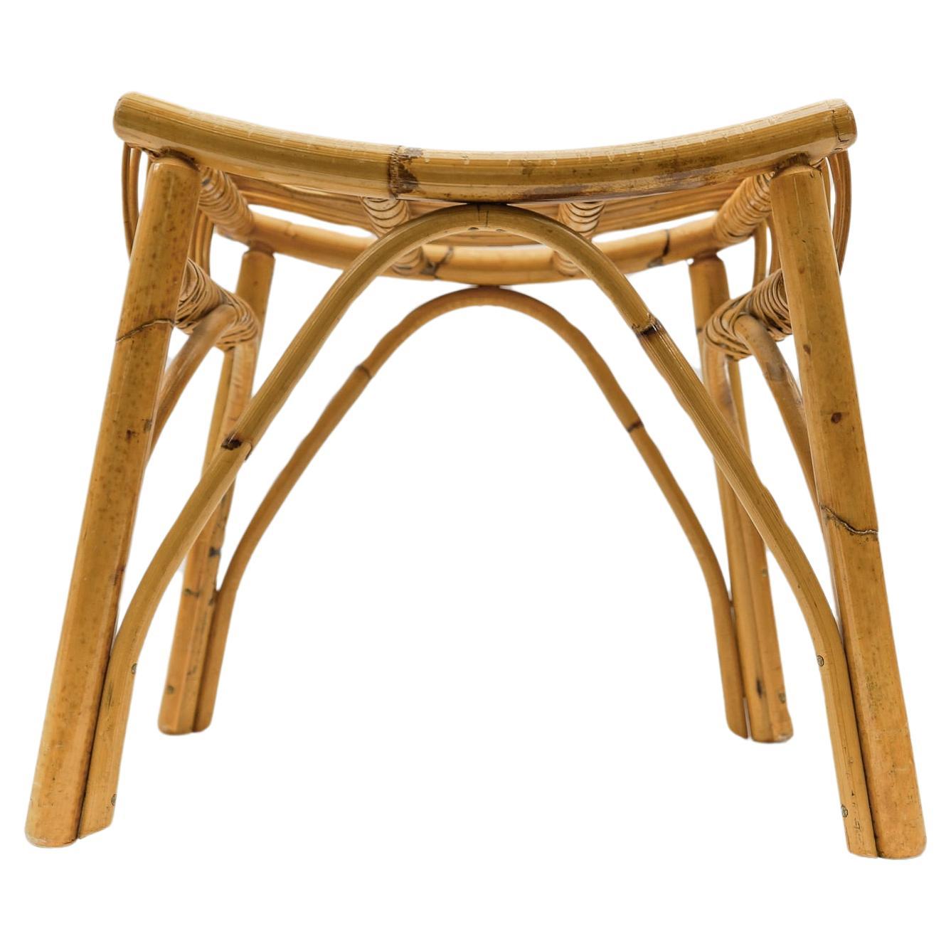 Tabouret en rotin The Modernity, Italie années 1950