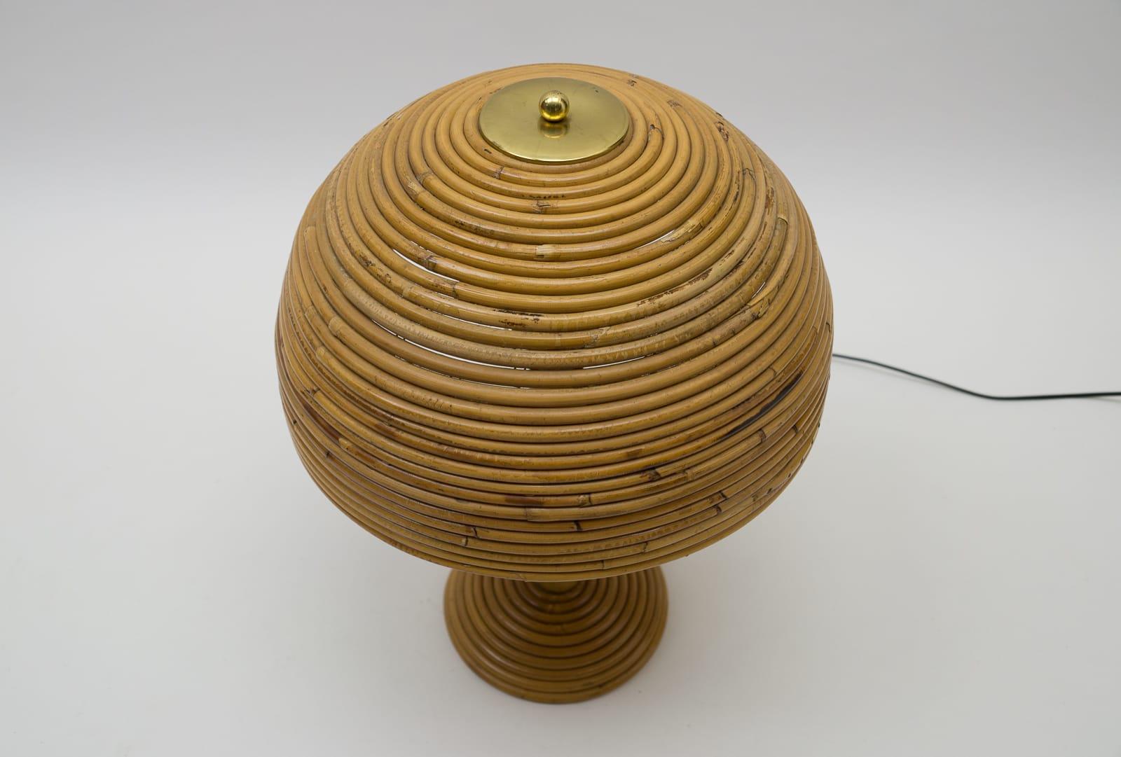 Mid-20th Century Mid-Century Modern Rattan Table Lamp