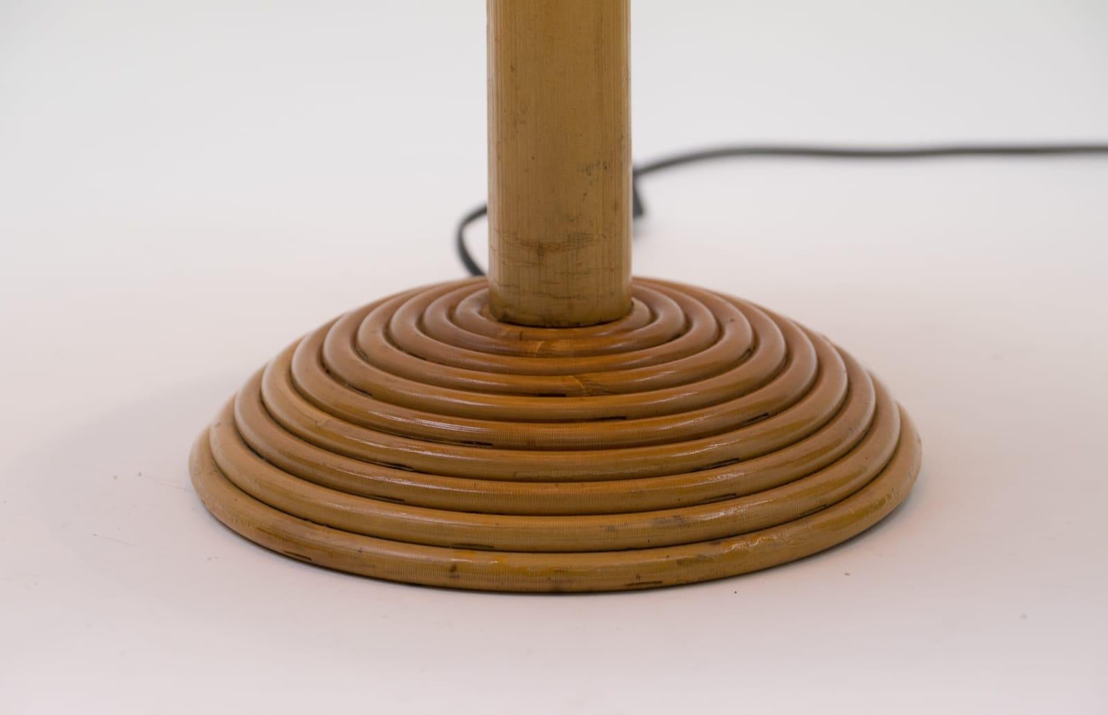 Mid-Century Modern Rattan Table Lamp 3