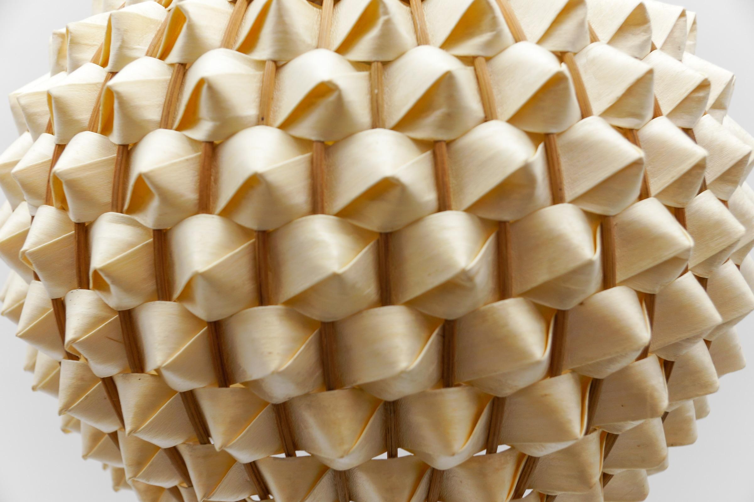 Mid-Century Modern-Pendelleuchte aus Rattan und Korbweide, 1960er Jahre, Italien im Angebot 3