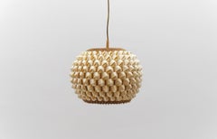 Mid-Century Modern Rattan Wicker Pendant Light, 1960s Italy