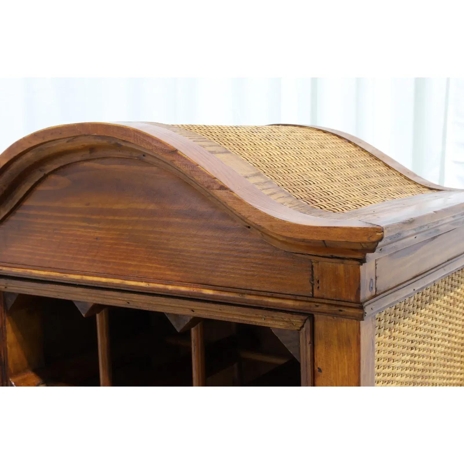 Mid-Century Modern Rattan Wine Rack For Sale 2