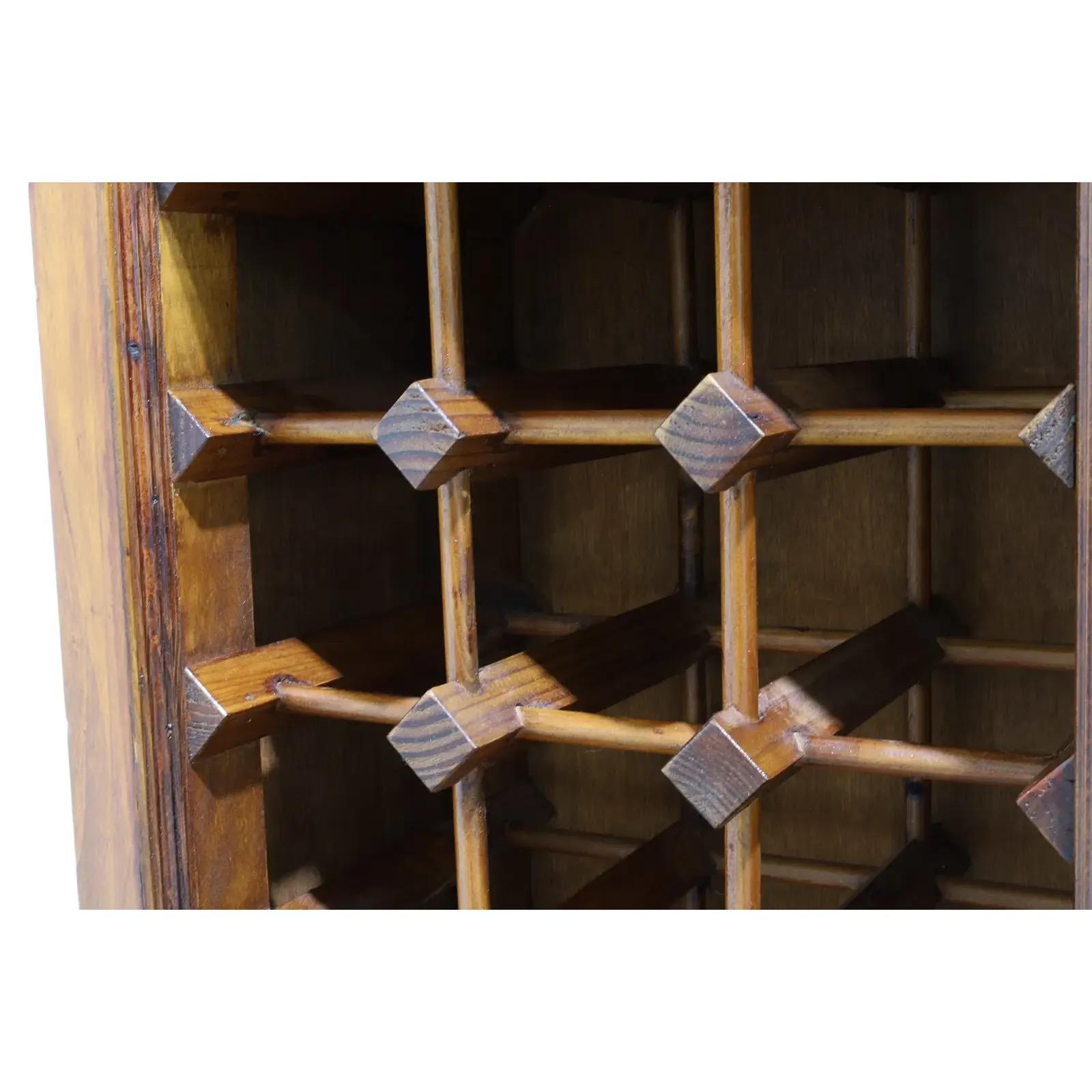 Mid-Century Modern Rattan Wine Rack For Sale 3