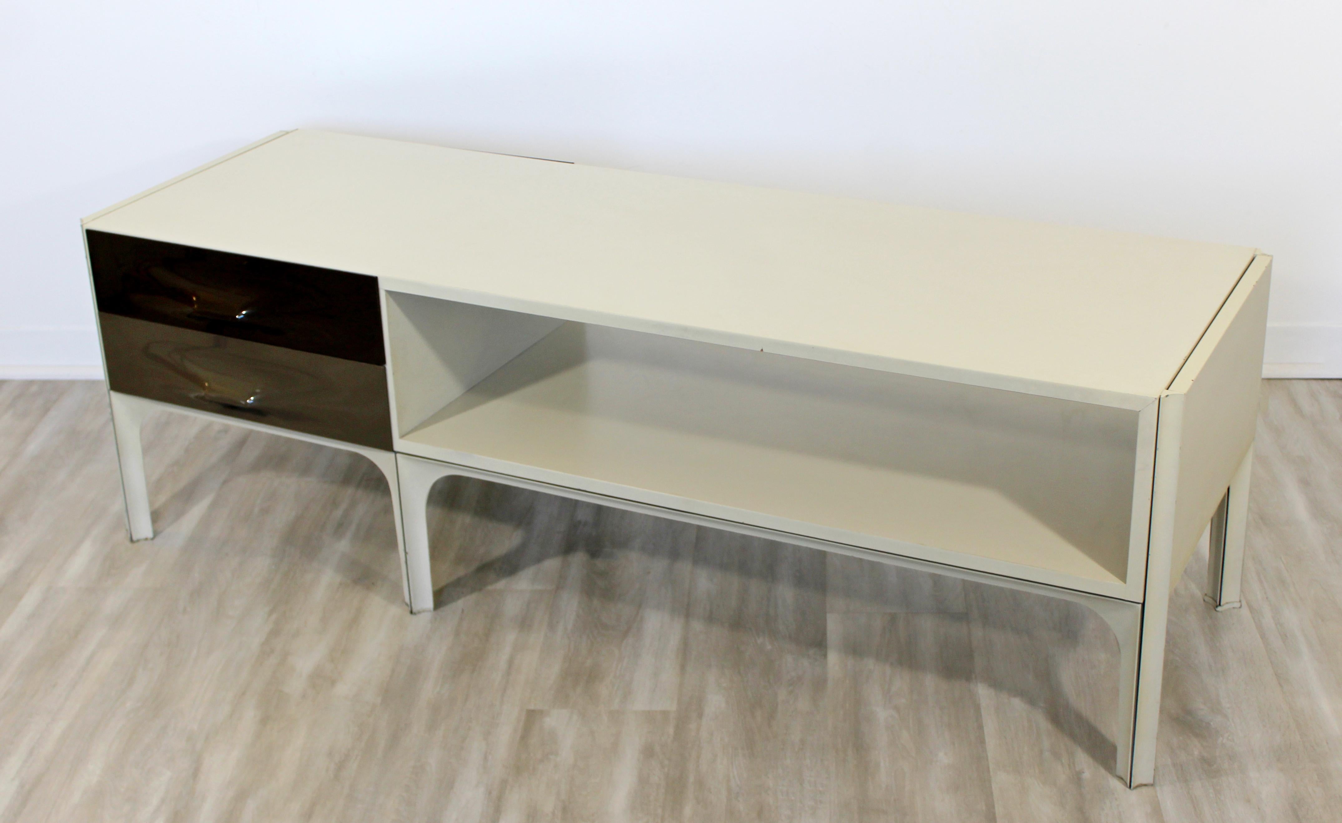 Late 20th Century Mid-Century Modern Raymond Loewy DF-2000 2-Sided Coffee Console Bench Table
