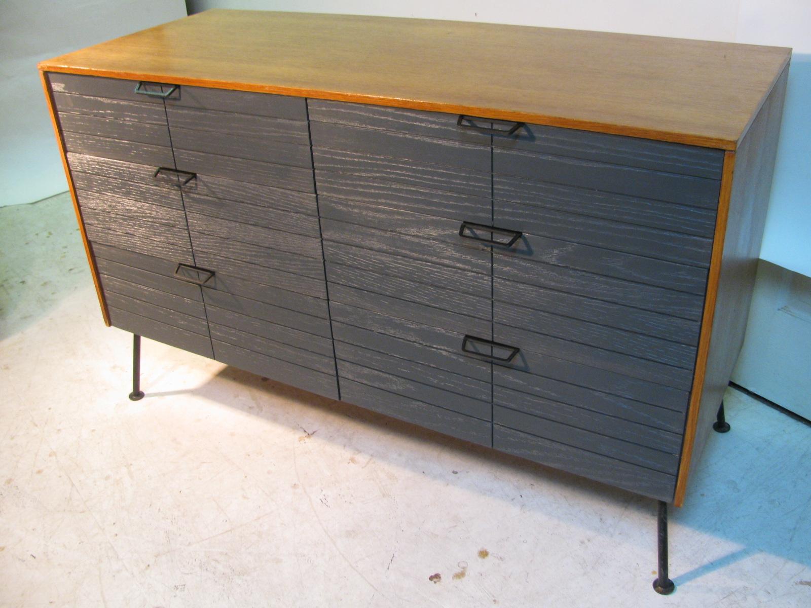 American Mid-Century Modern Raymond Loewy Six-Drawer Dresser by Mengel