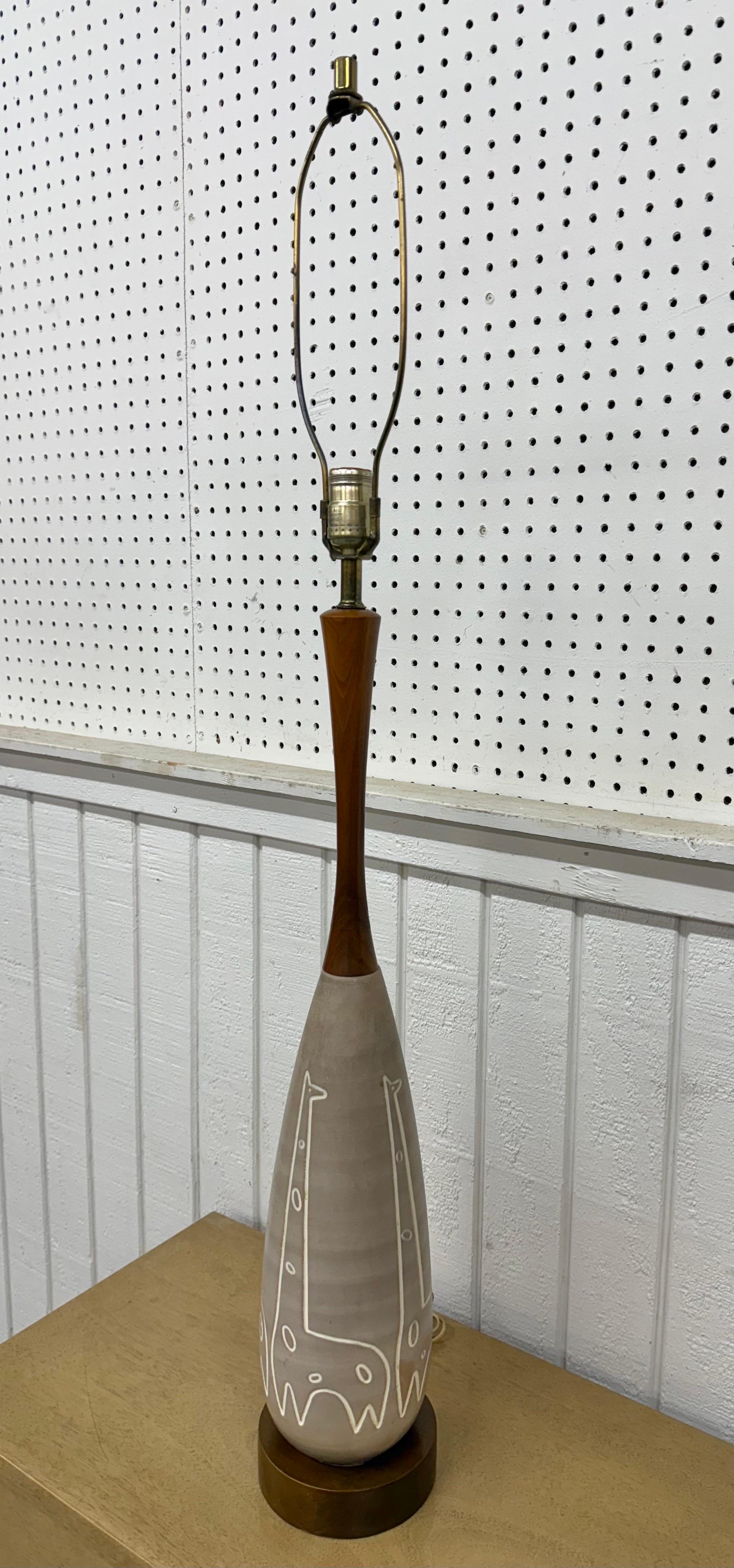 American Mid-Century Modern Raymour Tall Table Lamp For Sale