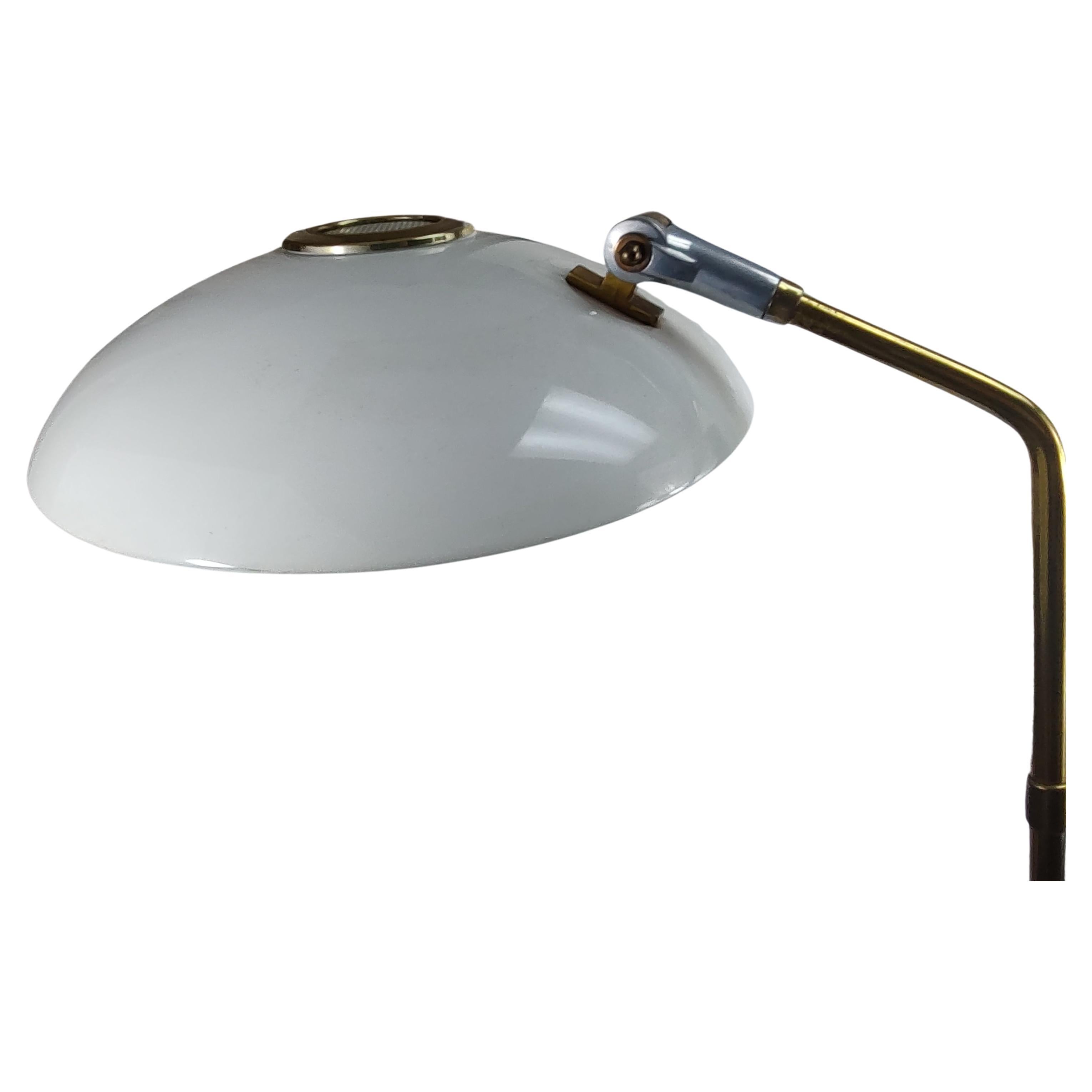 Polished Mid Century Modern Reading Adjustable Floor Lamp by Gerald Thurston C1955 For Sale