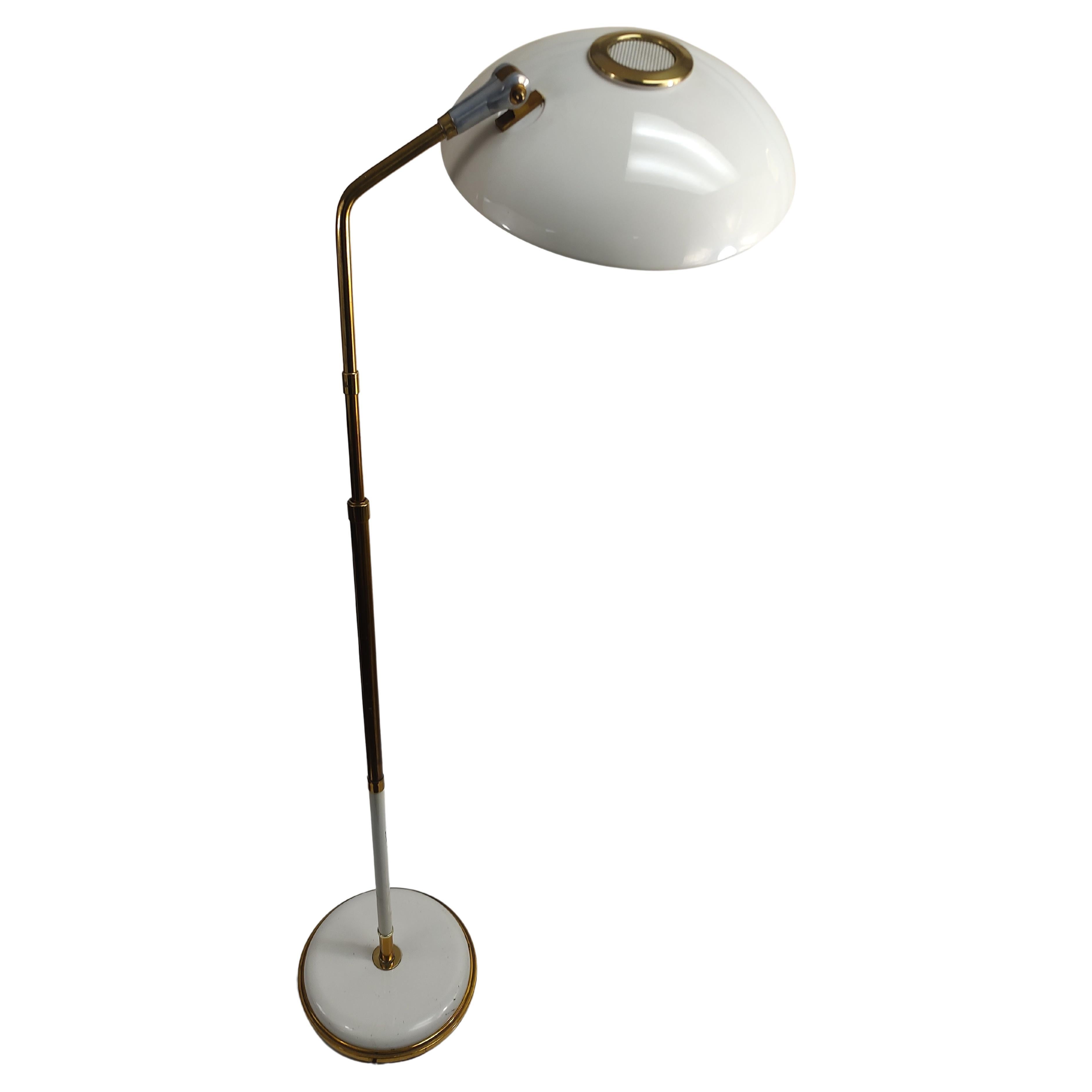 Mid Century Modern Reading Adjustable Floor Lamp by Gerald Thurston C1955 For Sale