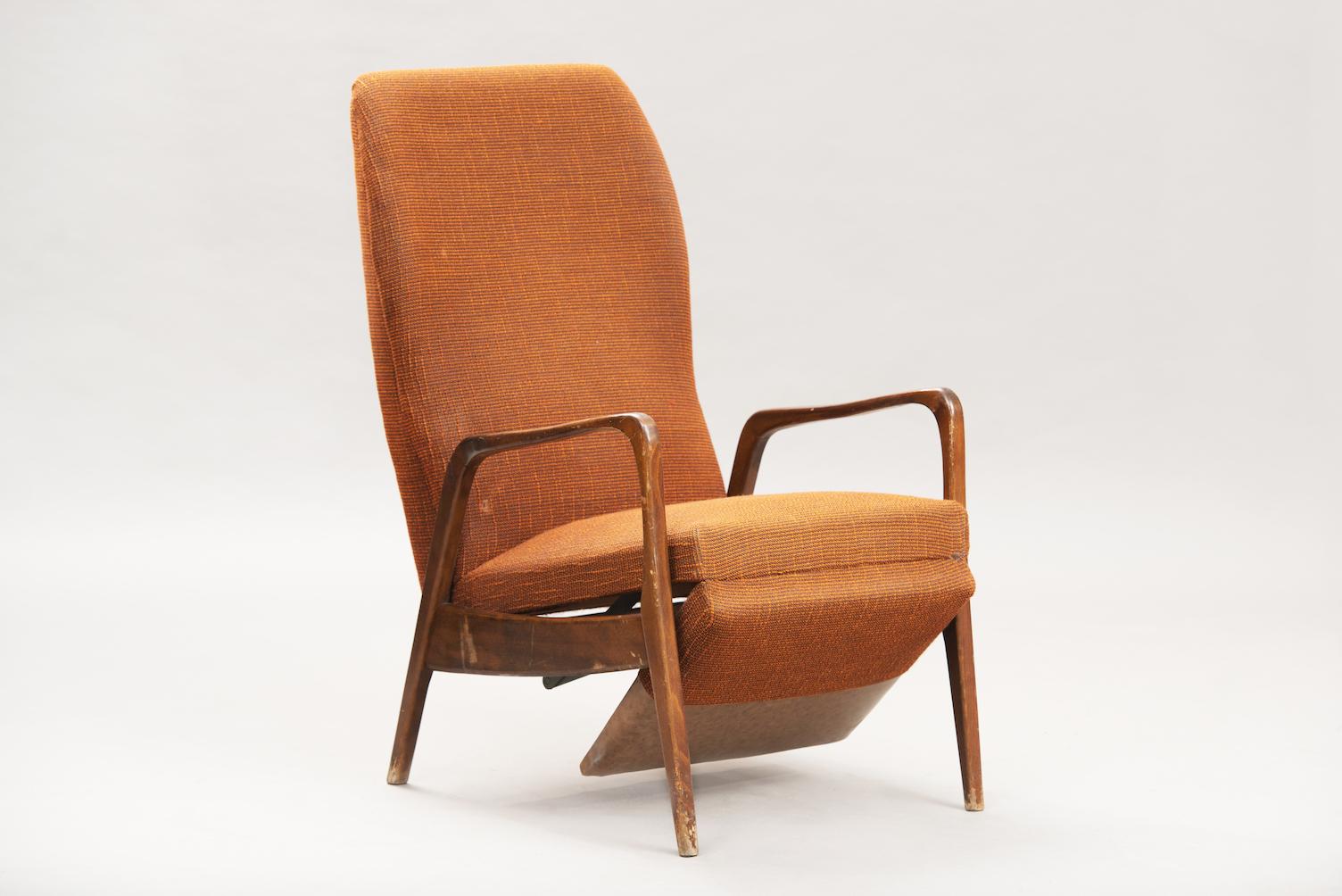 mid century modern recliner chair
