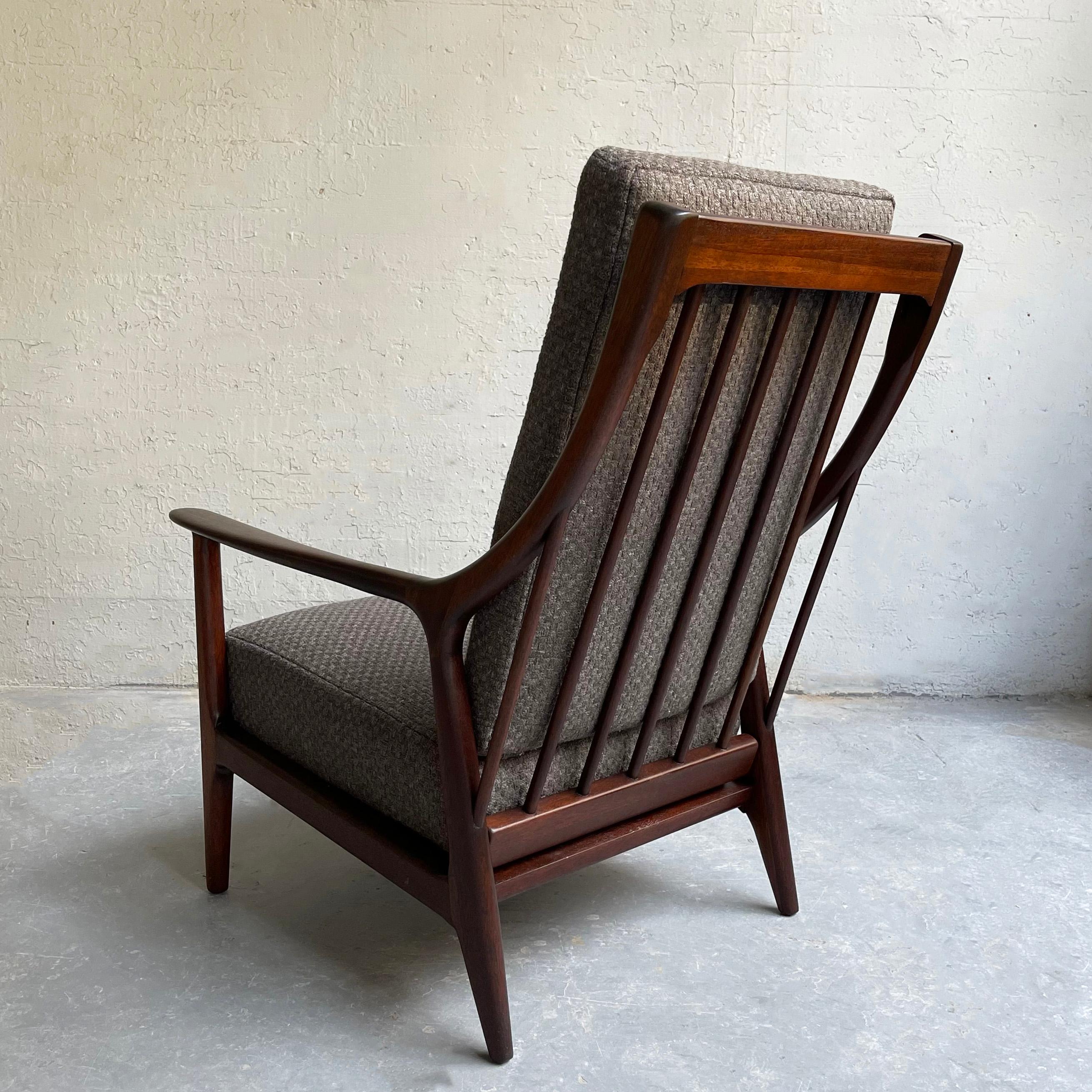 Fabric Mid Century Modern Reclining Lounge Chair