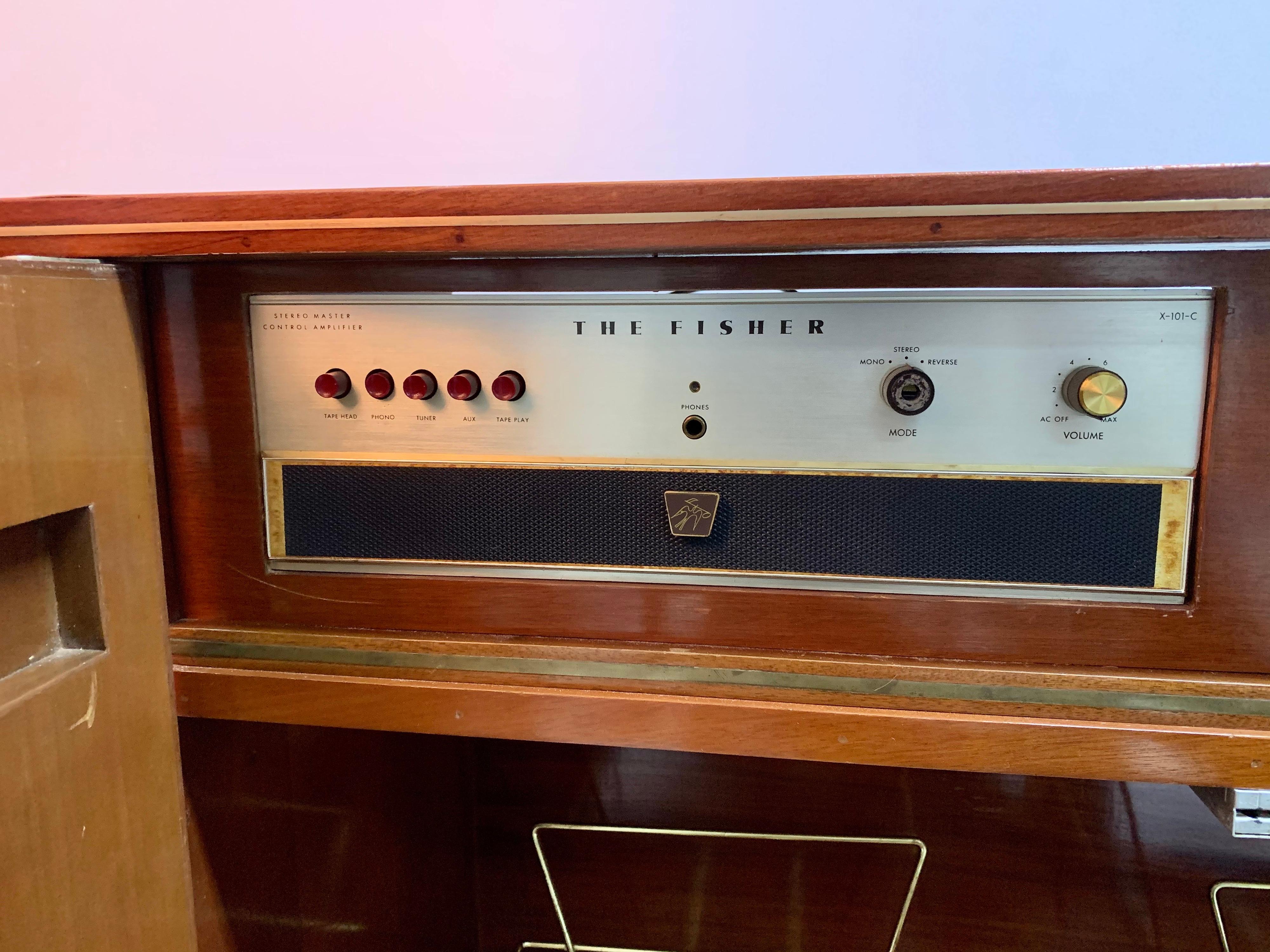Mid-Century Modern Record Console Stereo In Distressed Condition In San Pedro Garza Garcia, Nuevo Leon