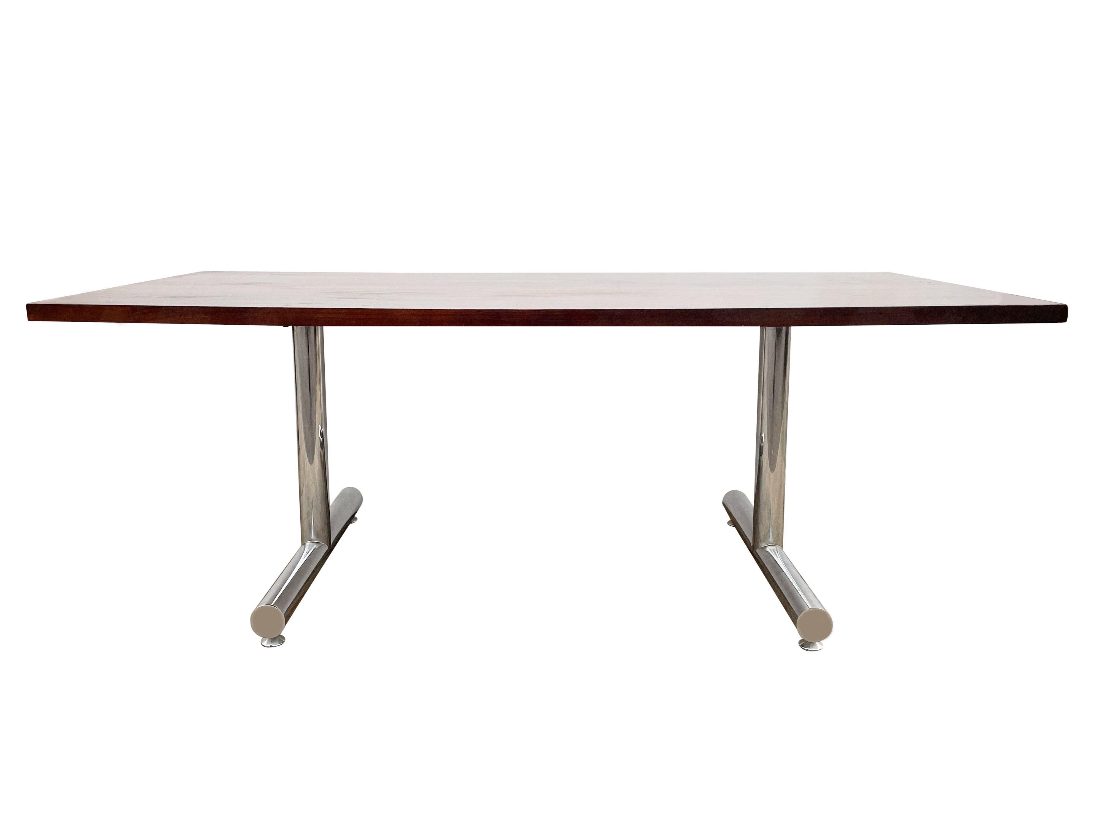 American Mid-Century Modern Rectangular Rosewood Dining Table or Conference Table