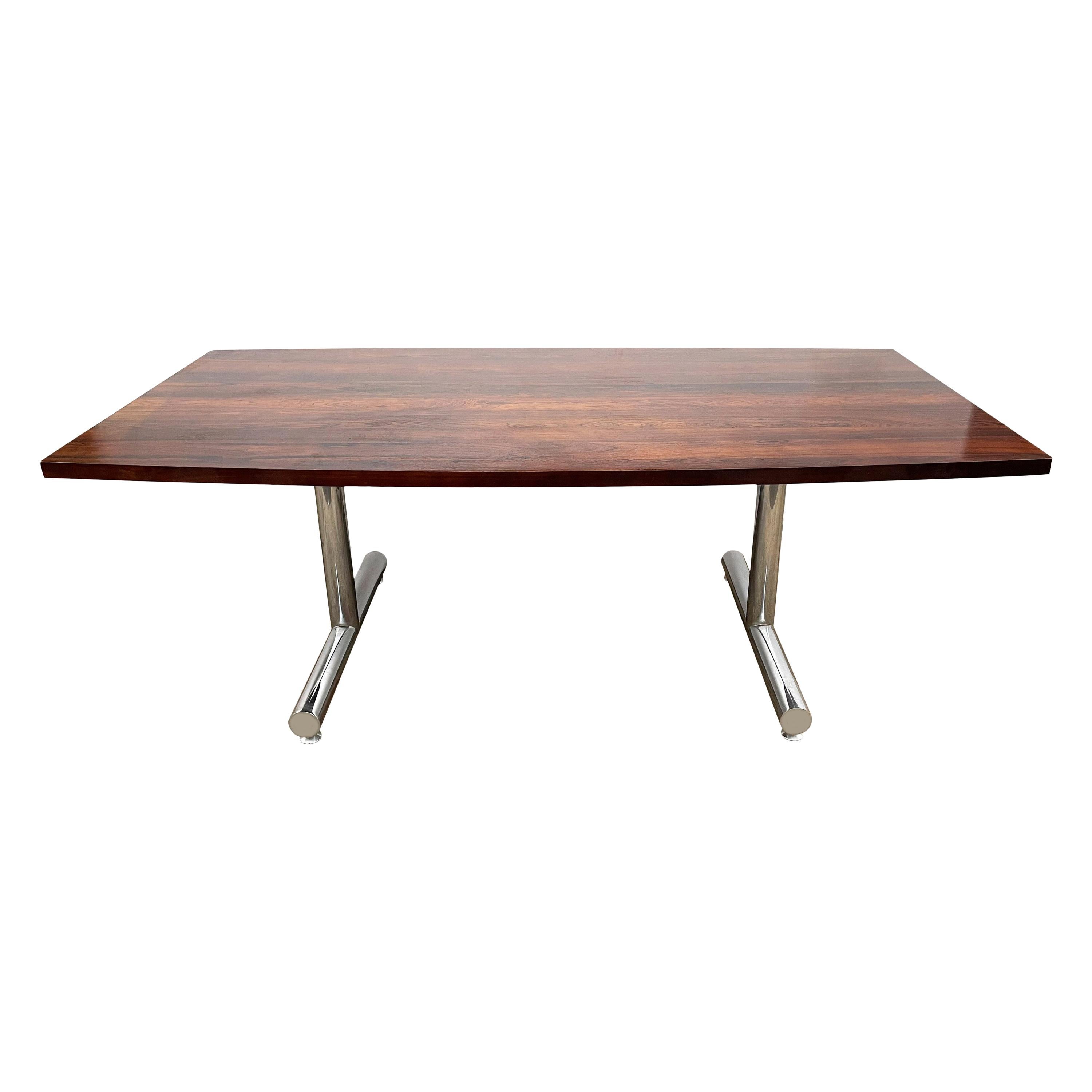 Mid-Century Modern Rectangular Rosewood Dining Table or Conference Table