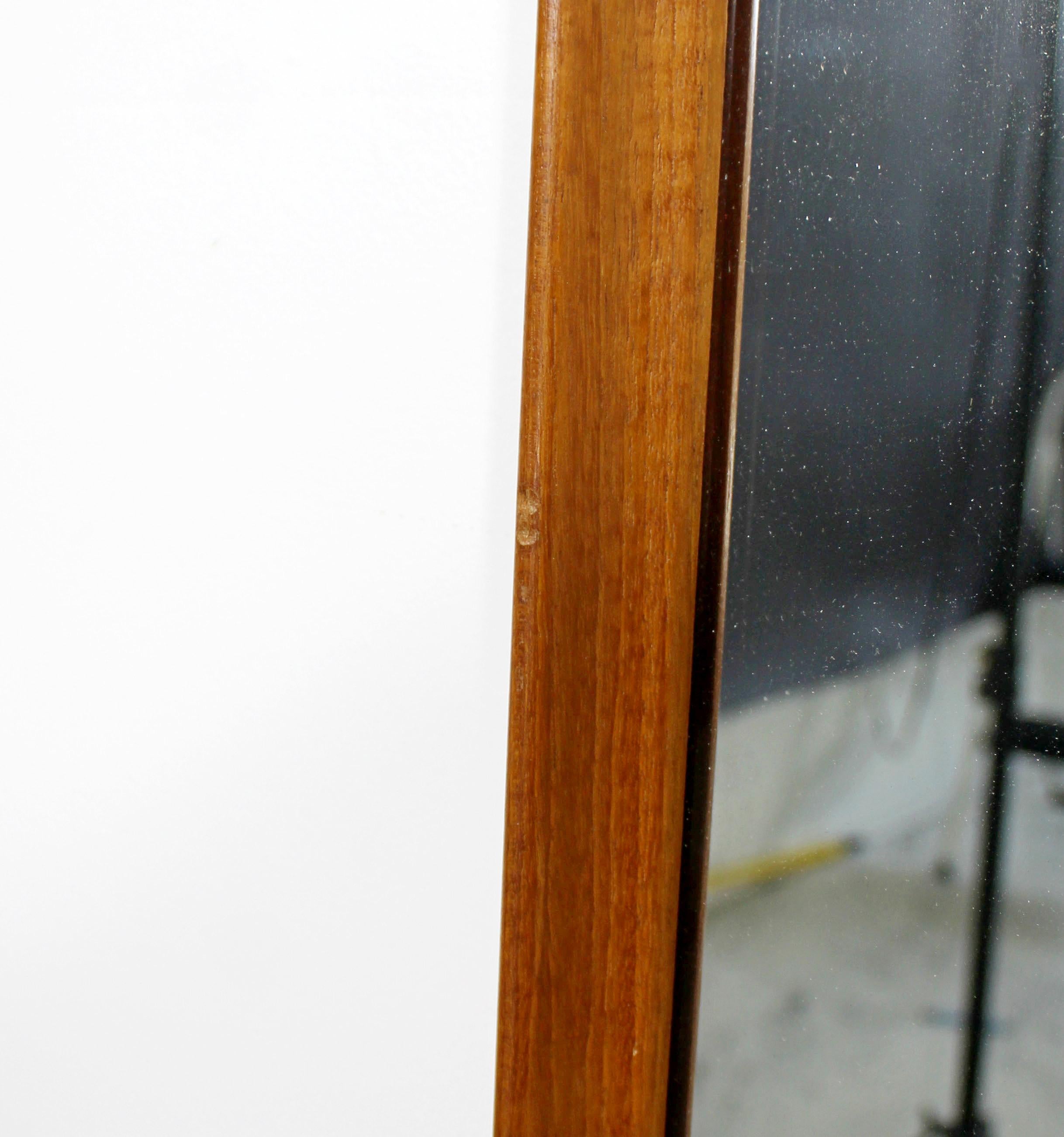 Mid-Century Modern Rectangular Teak Wood Wall Mirror Markaryd Scandinavian 1950s 1