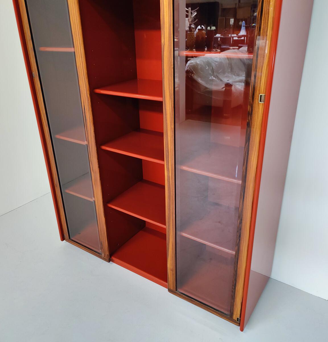 Mid-Century Modern Red Artona Bookcase by Afra and Tobia Scarpa, Maxalto, 1960s 9