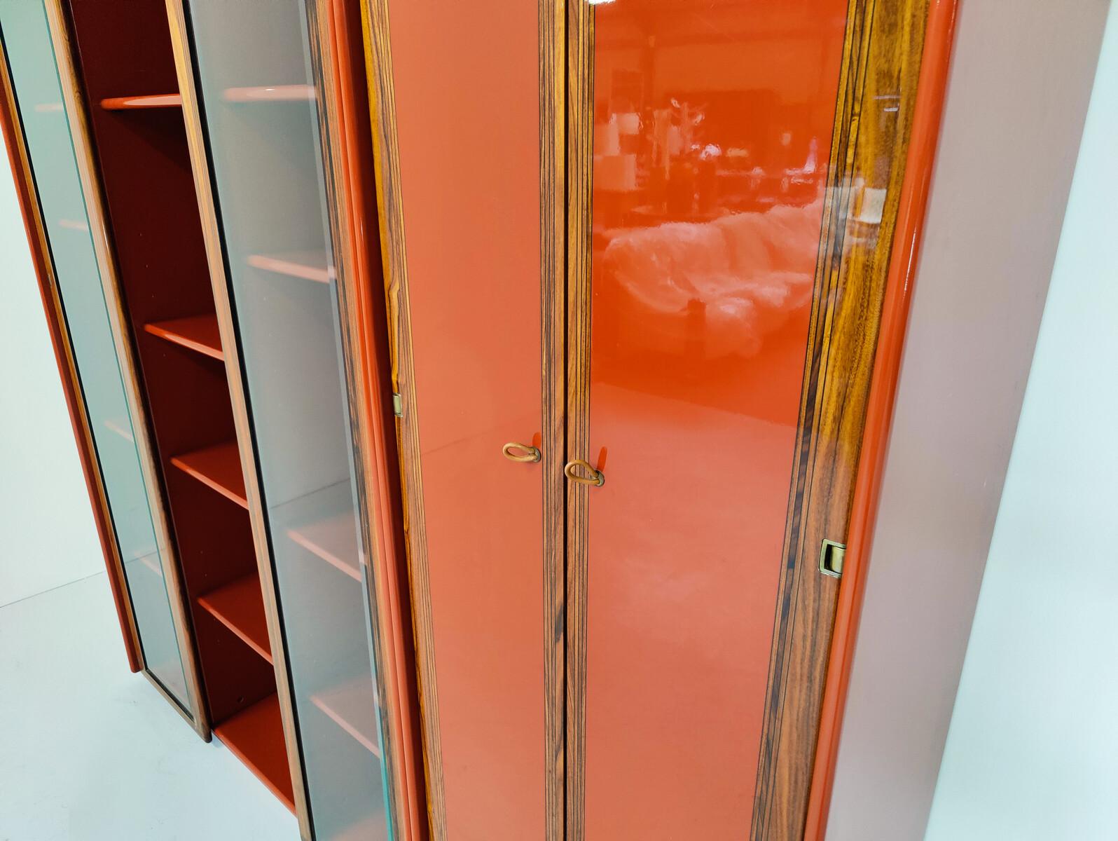 Mid-Century Modern Red Artona Bookcase by Afra and Tobia Scarpa, Maxalto, 1960s 12