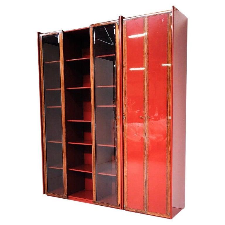 Mid-Century Modern Red Artona Bookcase by Afra and Tobia Scarpa, Maxalto, 1960s 16