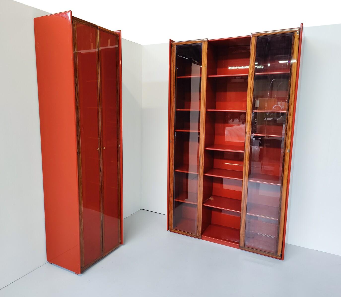 Mid-20th Century Mid-Century Modern Red Artona Bookcase by Afra and Tobia Scarpa, Maxalto, 1960s