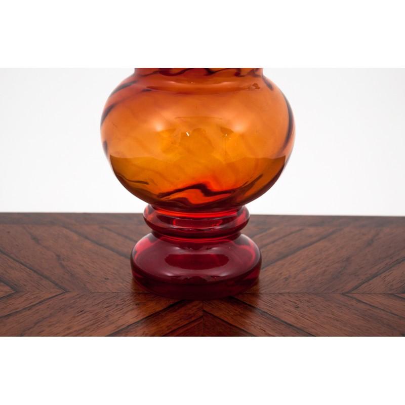 Cruche en verre conçue par Ludwik Fiedorowicz pour la verrerie artistique 