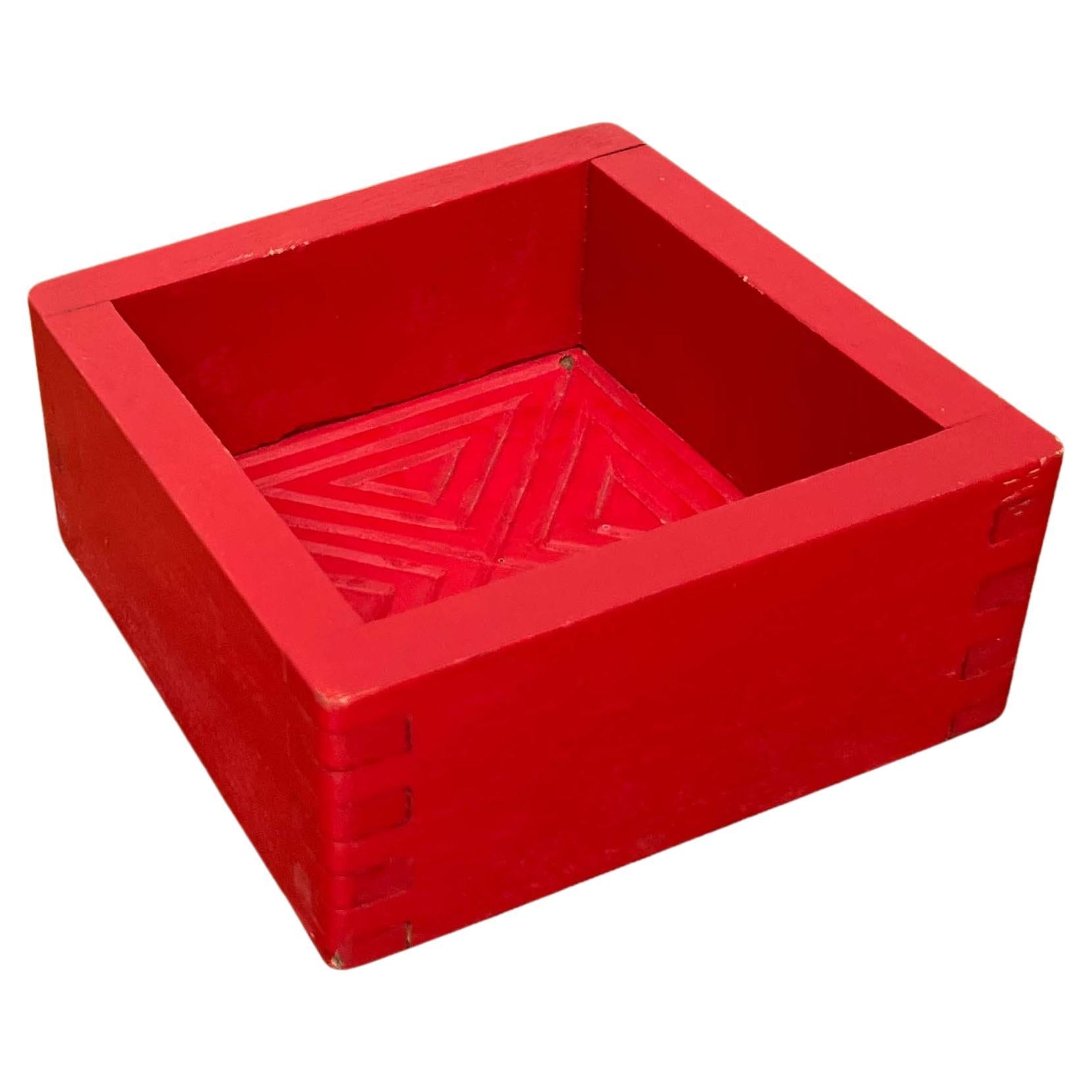 Mid-Century Modern Red Cheese Mold Decorative Bowl, Finland, 1960s