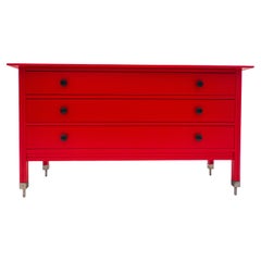 Mid-Century Modern Red Chest of Drawers by Carlo di Carli for Sormani, 1950s