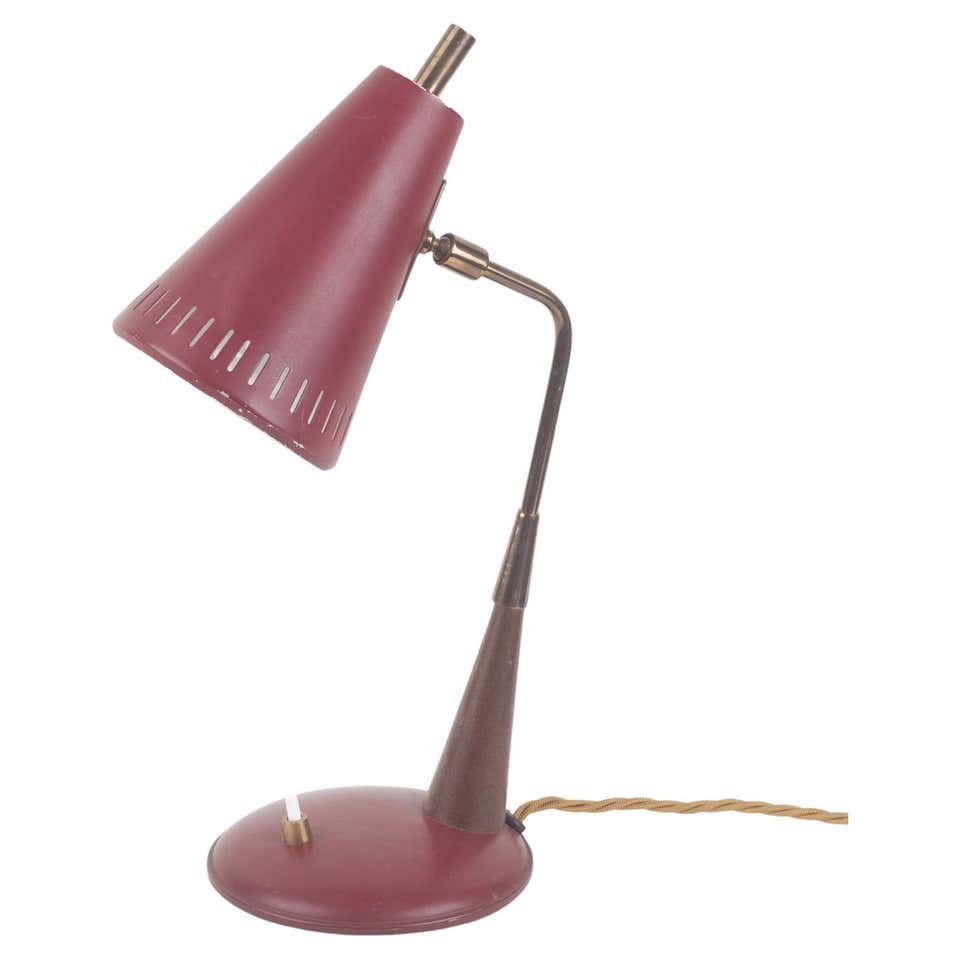 Italian Oxblood Red Mid-Century Modern Desk Lamp For Sale at 1stDibs ...