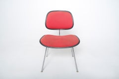 Mid-Century Modern Eames DCM Chair for Herman Miller in Red