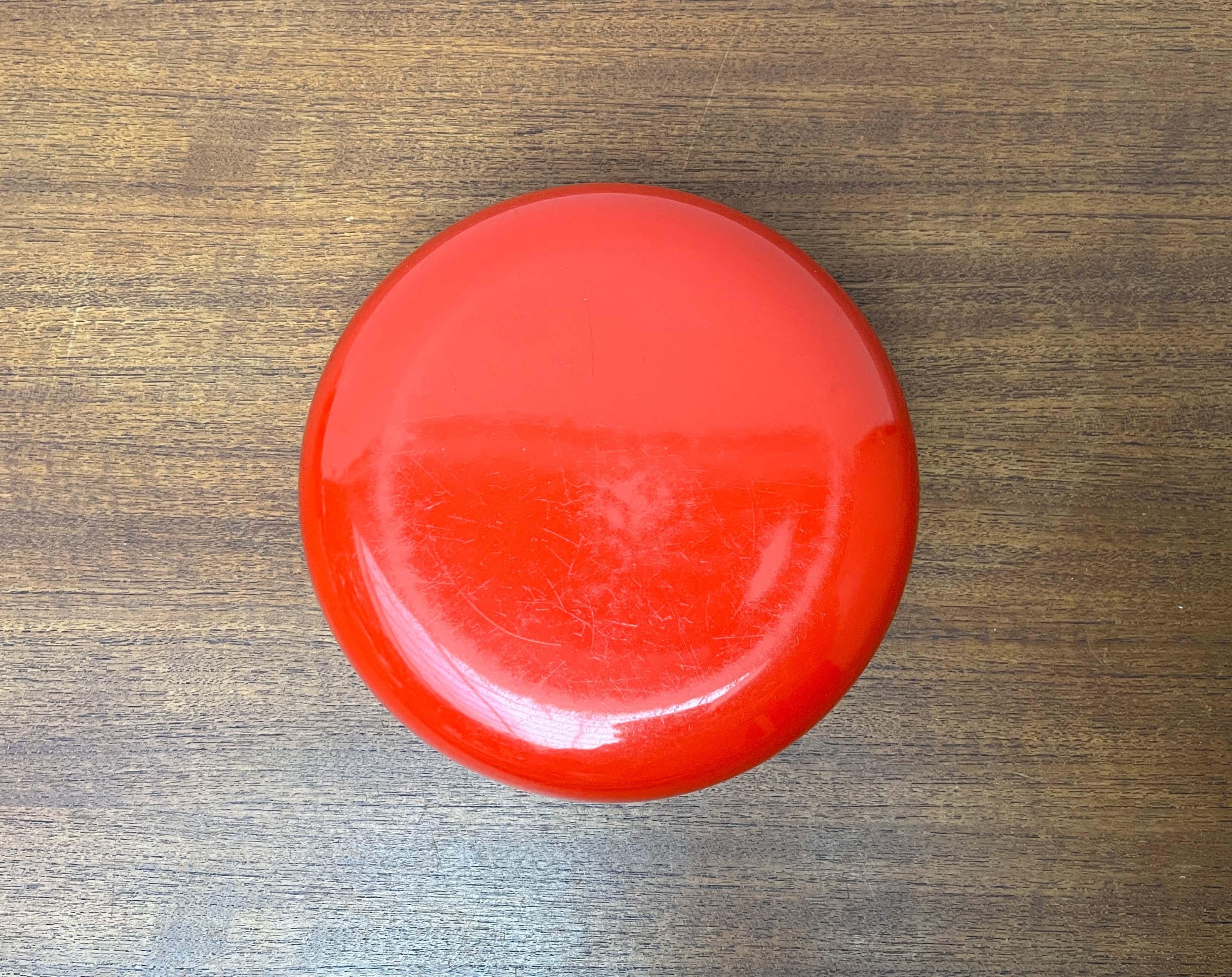 Ciotola moderna di metà secolo con smalto rosso di Kaj Franck per Finel, Finlandia, anni '60 in vendita 5