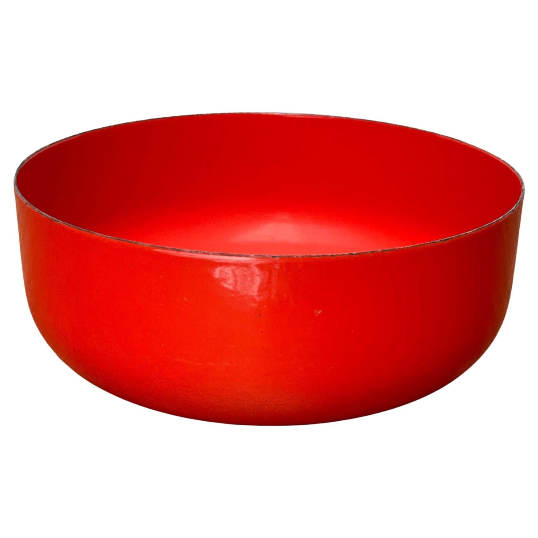Mid-Century Modern Red Enamel Bowl by Kaj Franck for Finel, Finland, 1960s